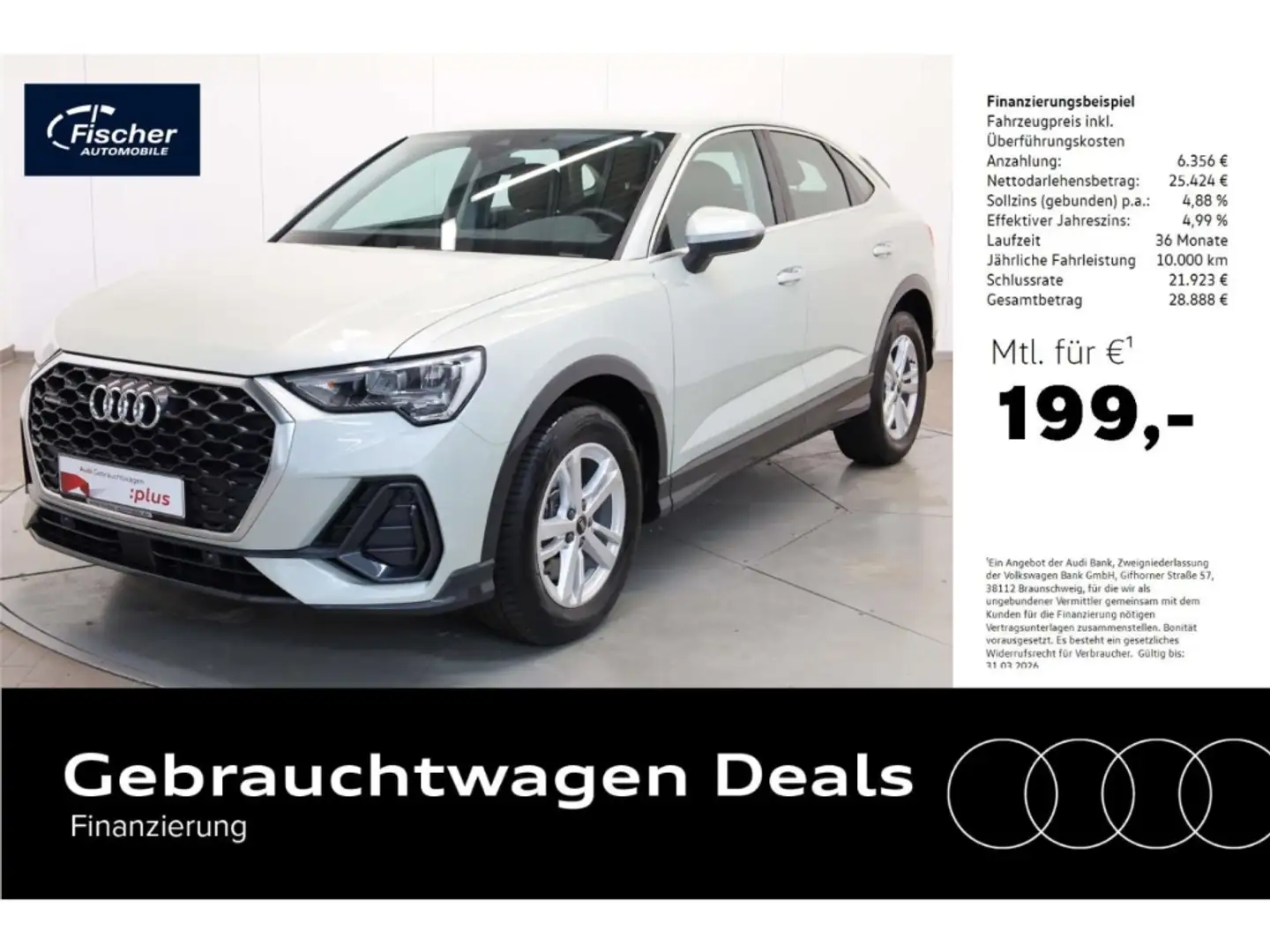 Audi Q3 Sportback 45 TFSI quattro AHK/NAV/Virt/SH Silber - 1