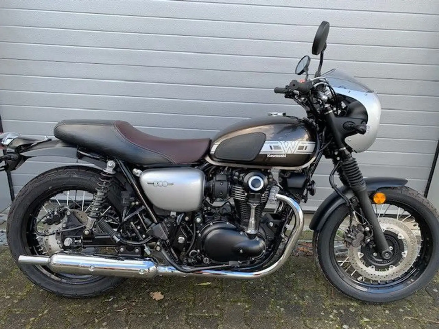 Kawasaki W 800 Lenker Umbau Silber - 1