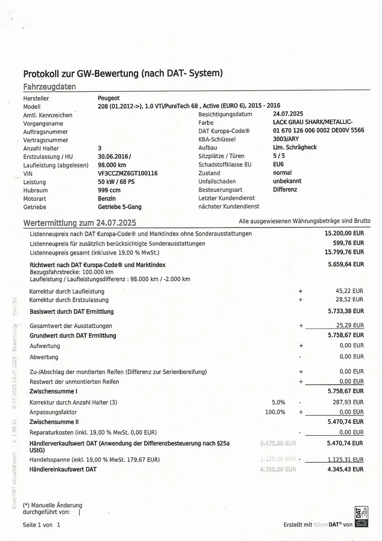 Peugeot 208 1.0 VTI/PureTECH 68 Braun - 2