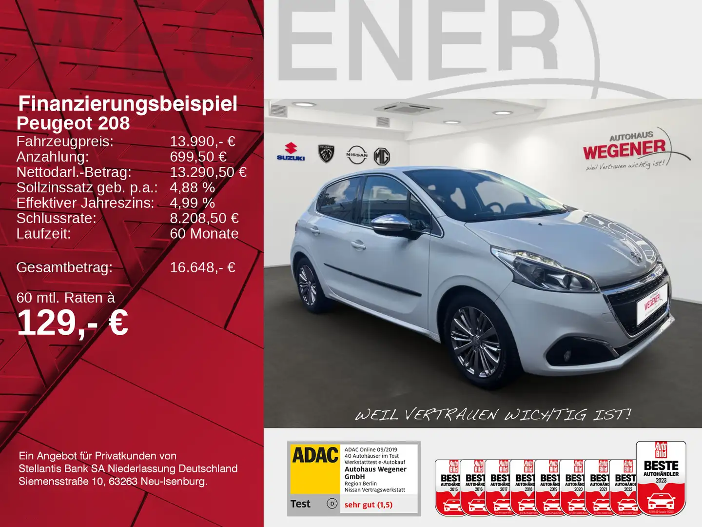 Peugeot 208 Allure AT CarPlay SITZHEIZUNG ALLWETTER LED Blanc - 2