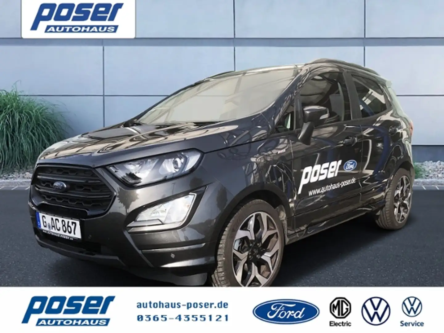 Ford EcoSport ST-Line 1.0 EcoBoost NAVI LED RFK Grau - 1