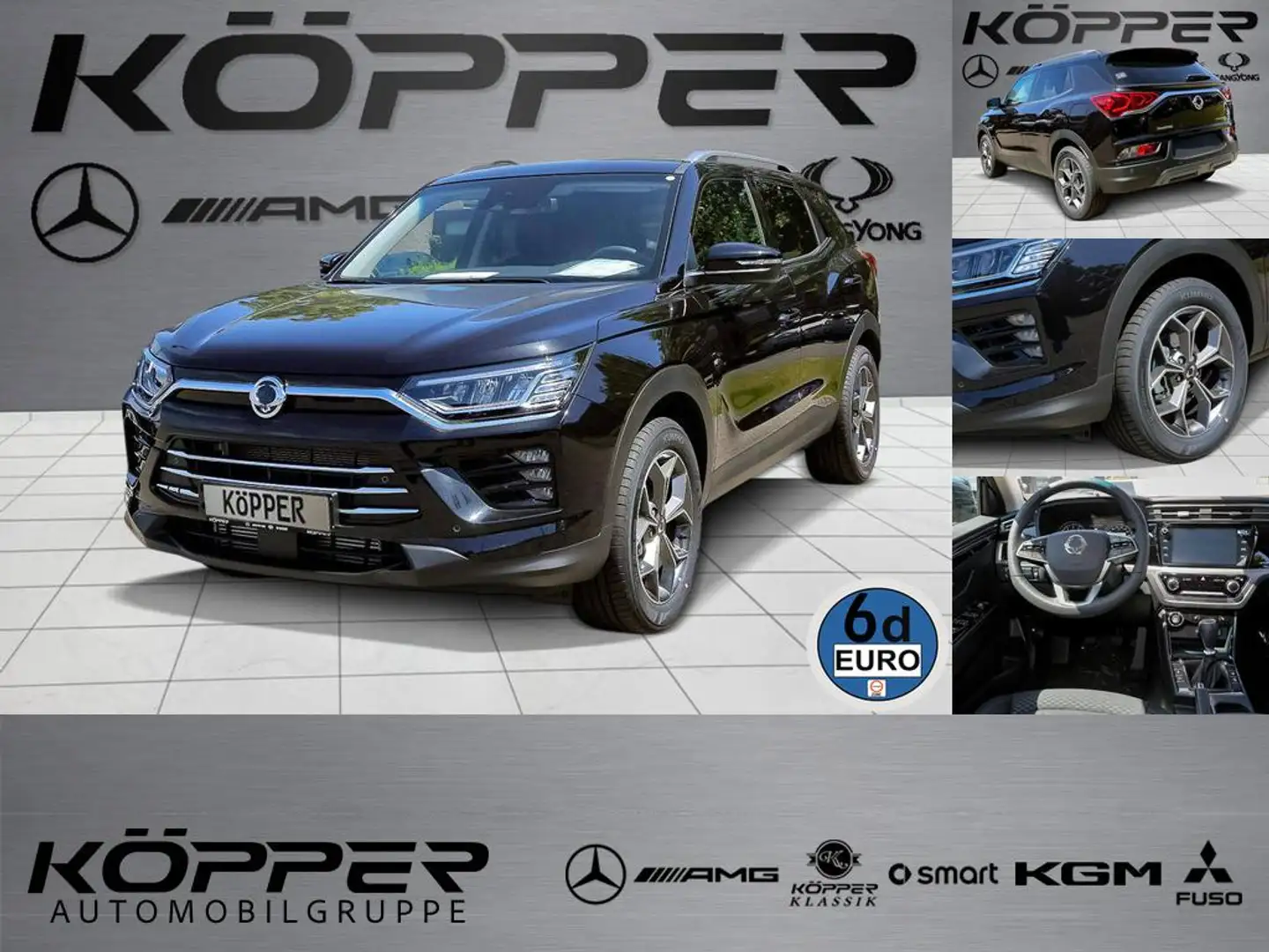 KGM Korando 1,5 Quartz Space Black Navi Klima DAB Negro - 1