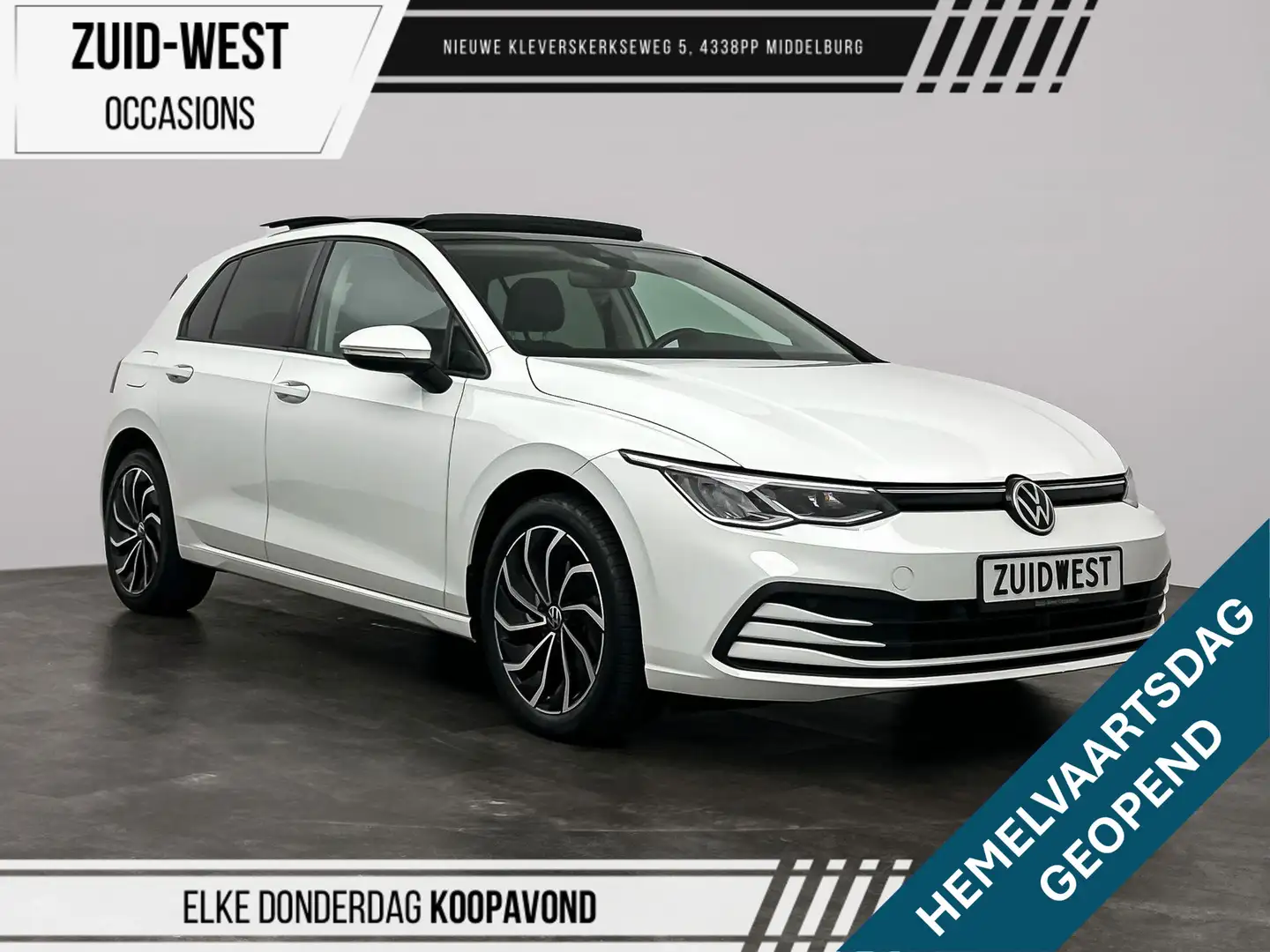 Volkswagen Golf 1.0 eTSI Life Business Pano ACC Lane Sfeer Wit - 1