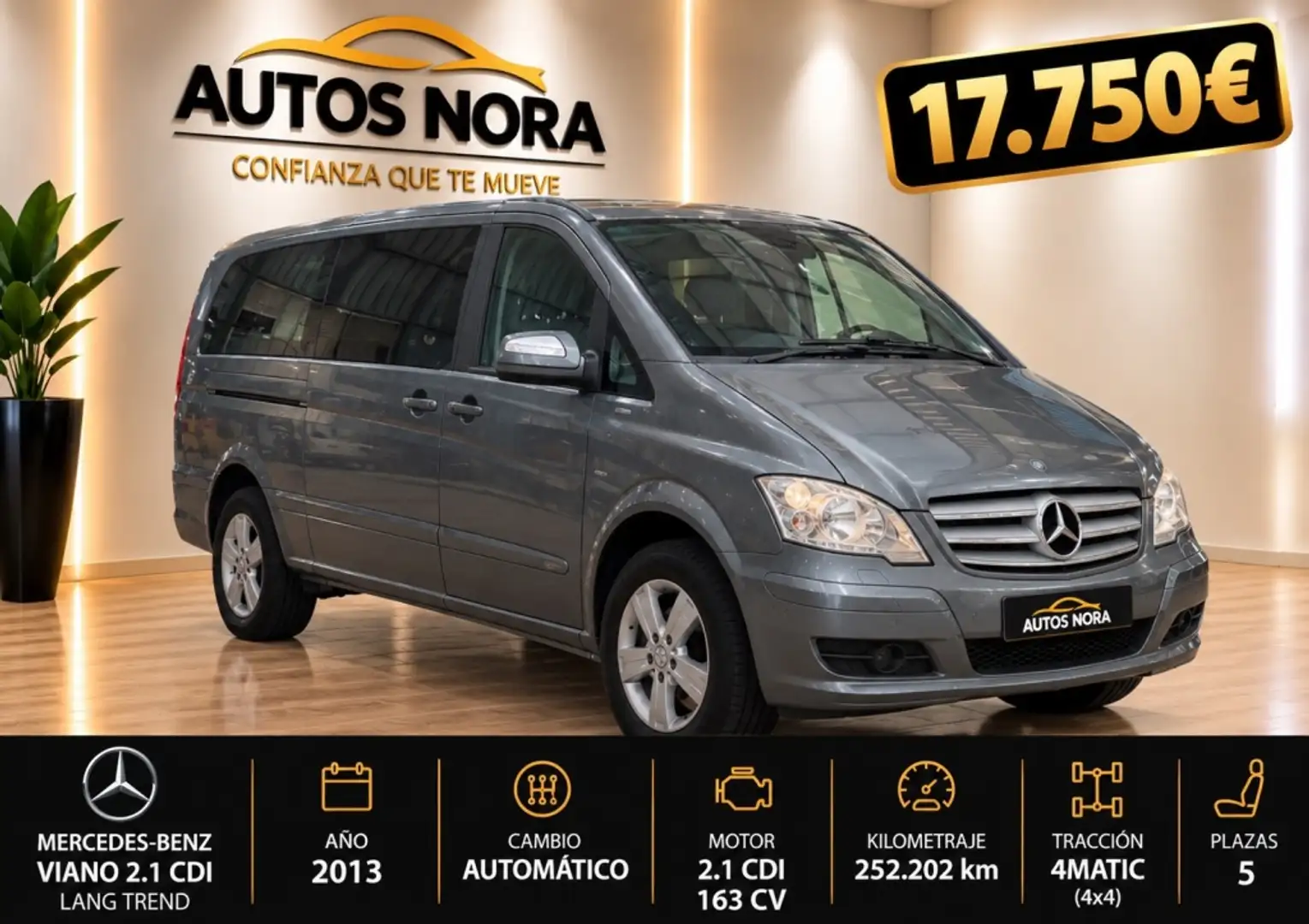 Mercedes-Benz Viano Monovolumen Automático de 4 Puertas Gris - 1