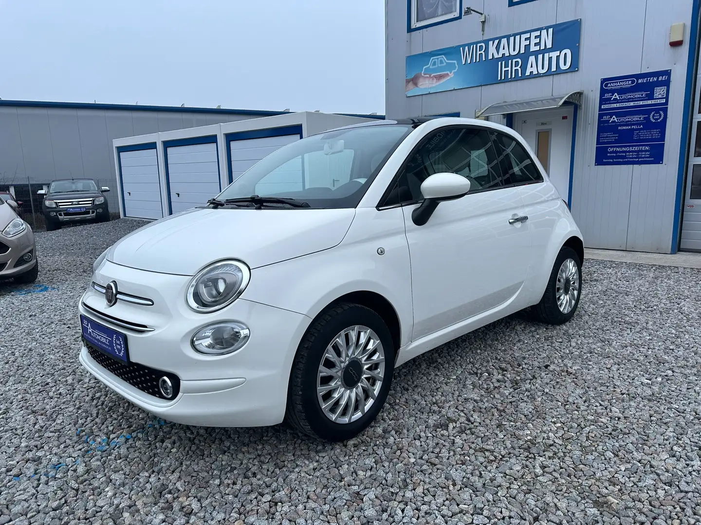 Fiat 500 Lounge 1.2 KLIMA PANORAMA-DACH TEMPOMAT Blanc - 1