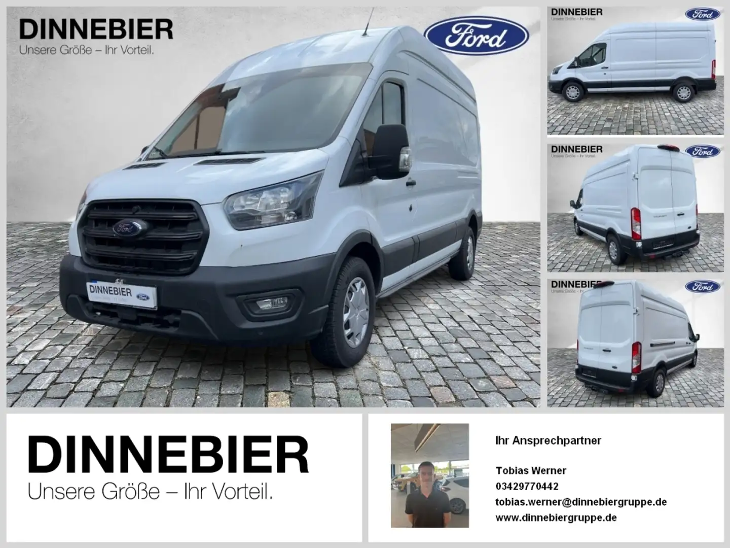 Ford Transit 330 L3 H3 Kastenwagen LKW Trend 96 kW Wit - 1