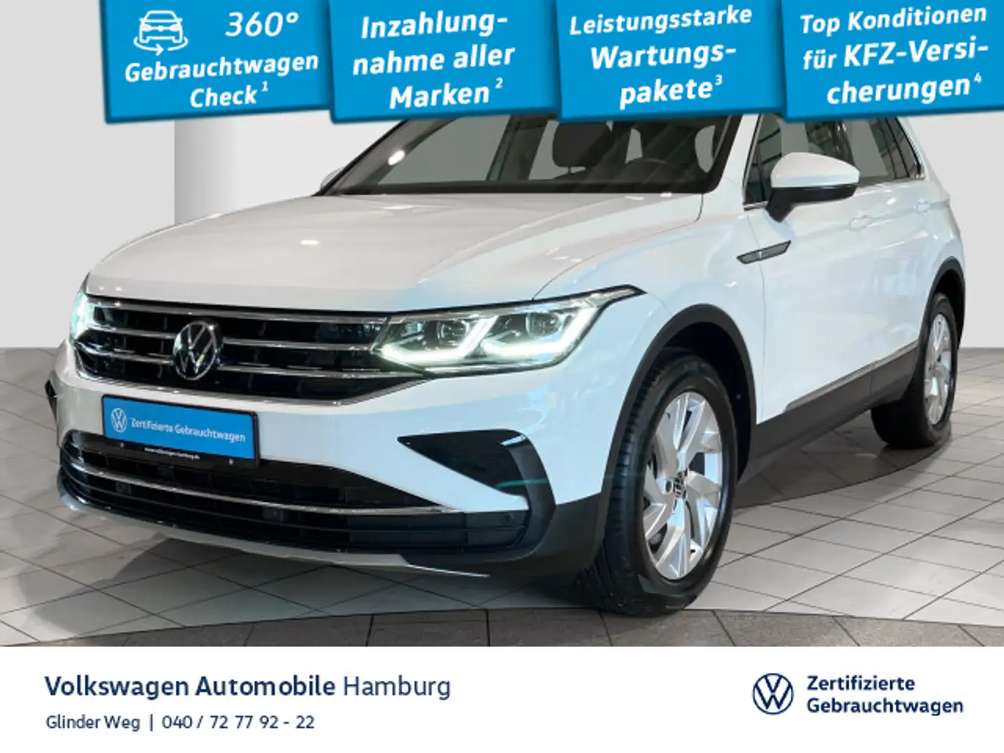 Volkswagen Tiguan 2.0 TSI DSG 4M Sitzhzg LED Navi Weiß - 1