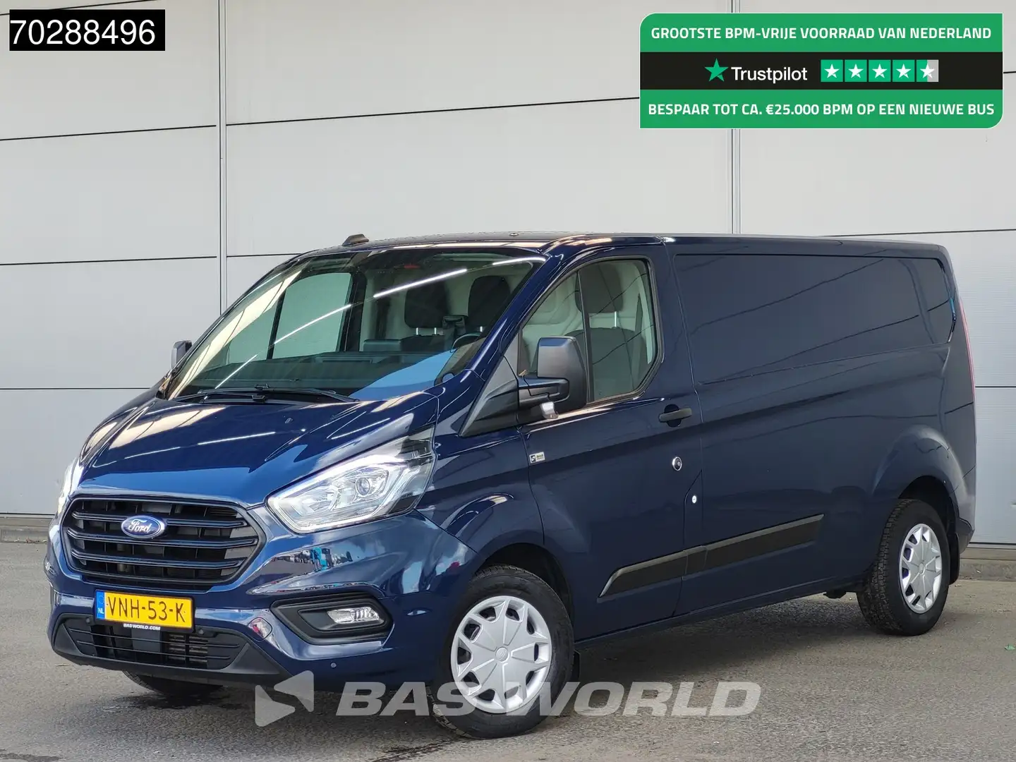 Ford Transit Custom 130PK Automaat L2H1 LED Xenon Navi Airco Cruise Pa Blauw - 1