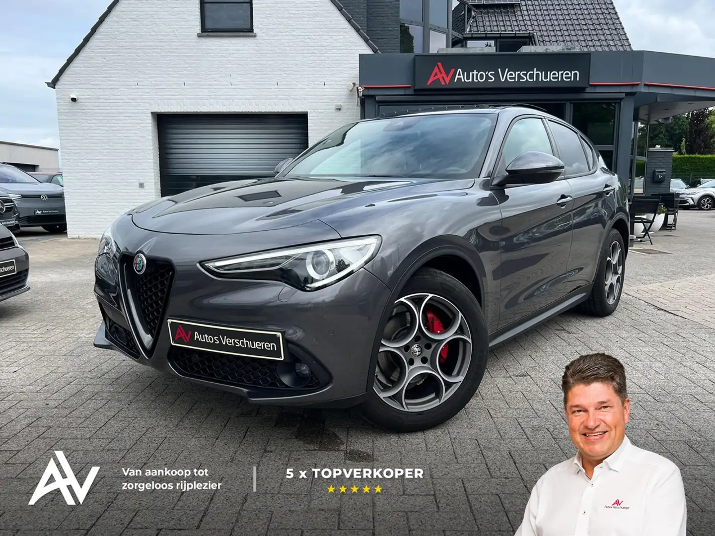 Alfa Romeo Stelvio 2.2 JTD AT8 ** Pano | Memory | Navi/Carplay Gris - 1