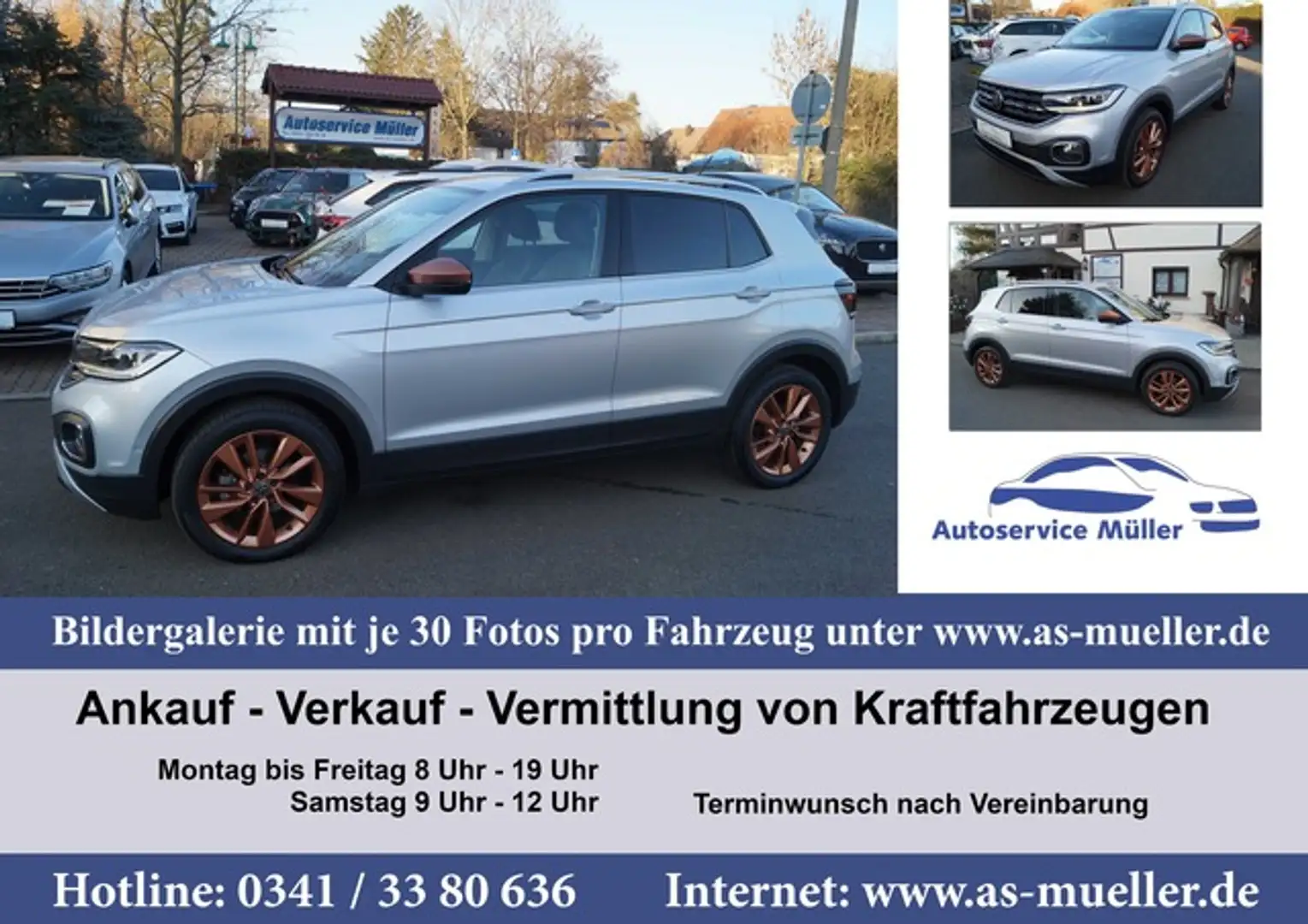 Volkswagen T-Cross CarPlay-Navi-PDC-Sitzh.Spur-Abstand-VZ Argent - 1
