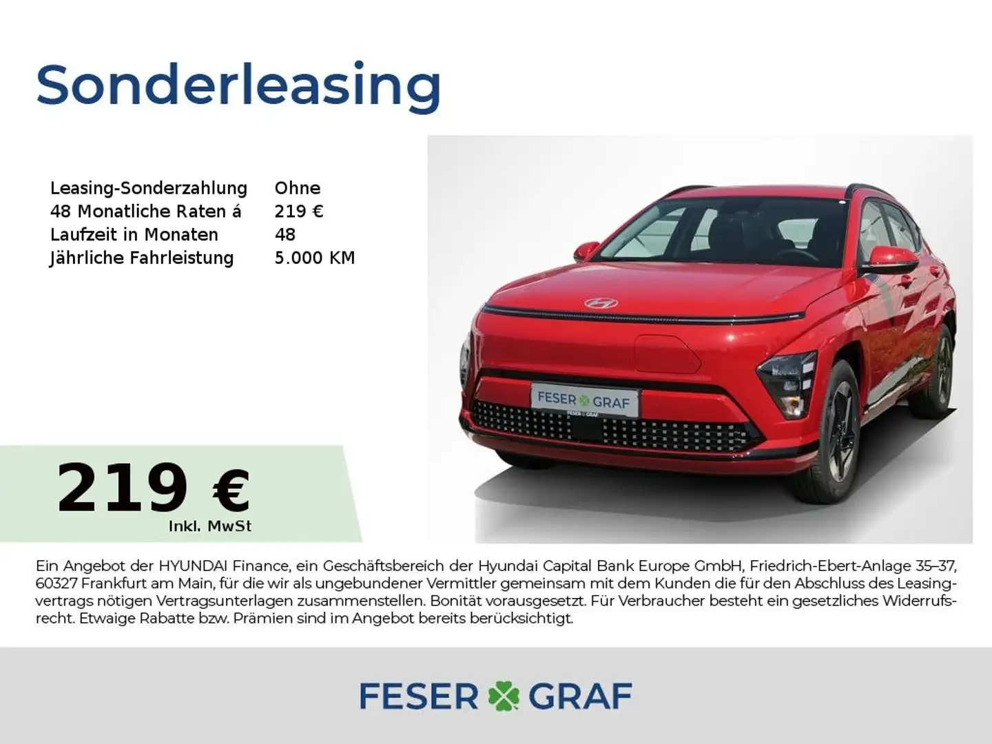 Hyundai KONA SELECT NAVI KAMERA LED KLIMA USB CARPLAY Rot - 1