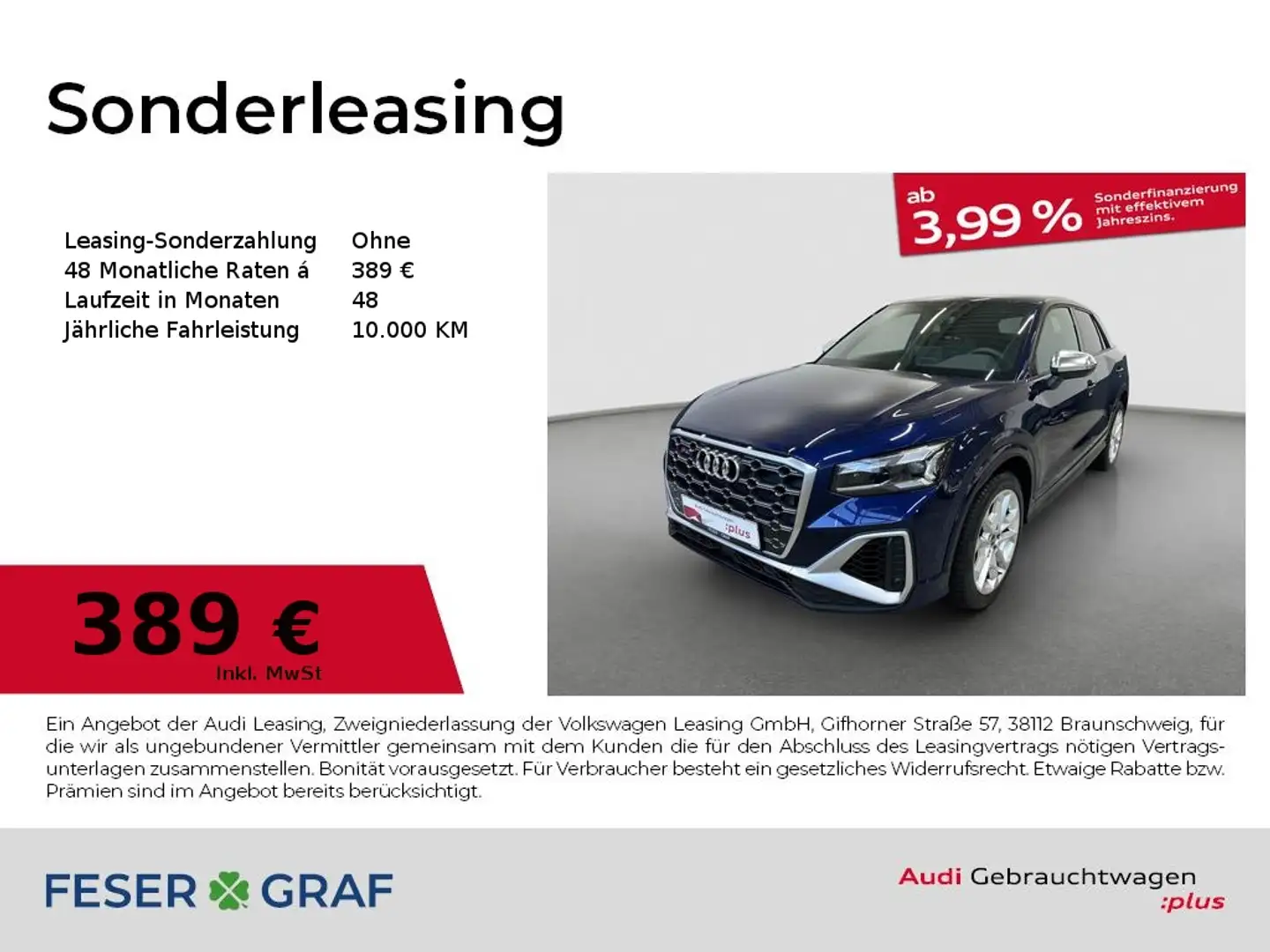 Audi SQ2 TFSI S tronic Matrix Navi AHK Blauw - 1