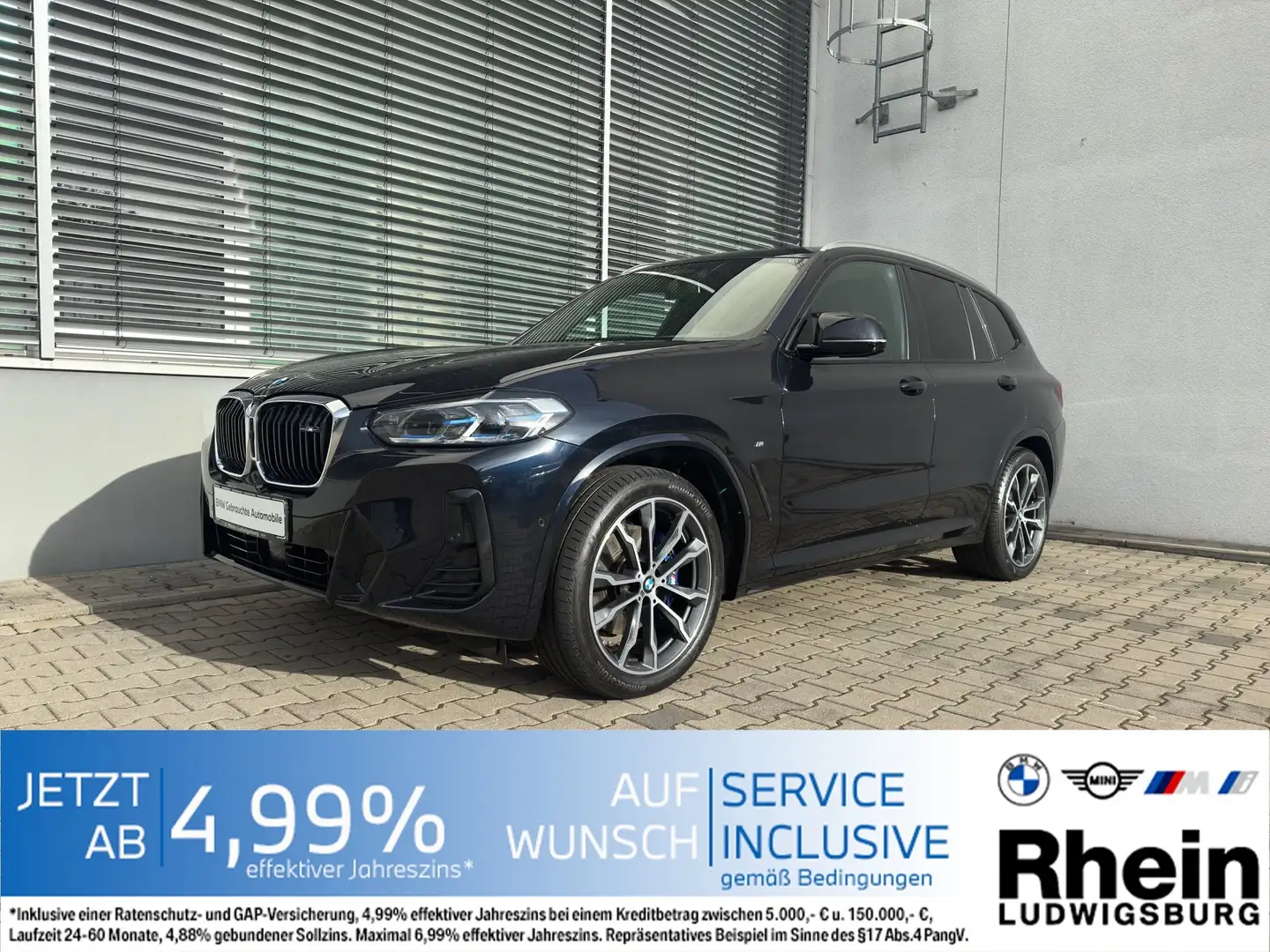 BMW X3 M 40d Laser Navi HUD HiFi AHK Pano ParkAs+ SHZ Noir - 1