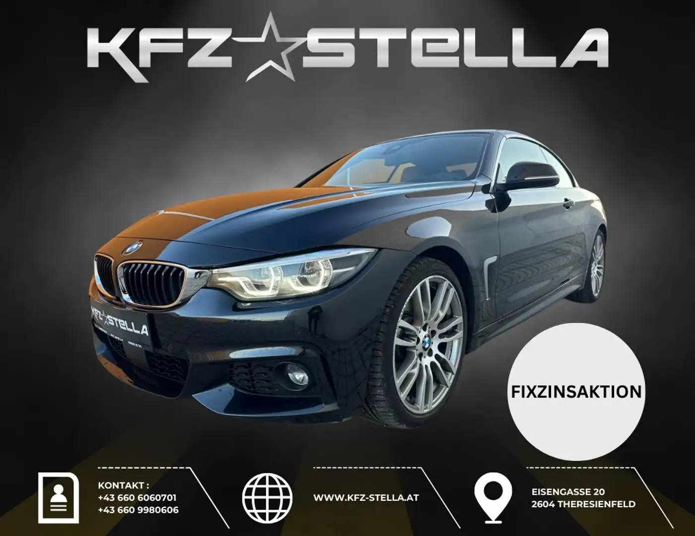 BMW 430 d Facelift LCI M-Sport/LED/FIXZINSAKTION Schwarz - 1