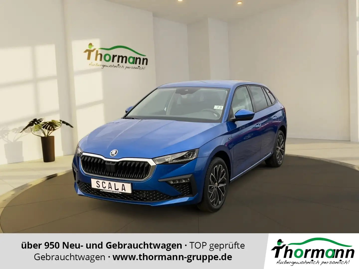 Skoda Scala Drive 1.0 TSI DSG ACC SpurH DynLi MATRIX Blauw - 1