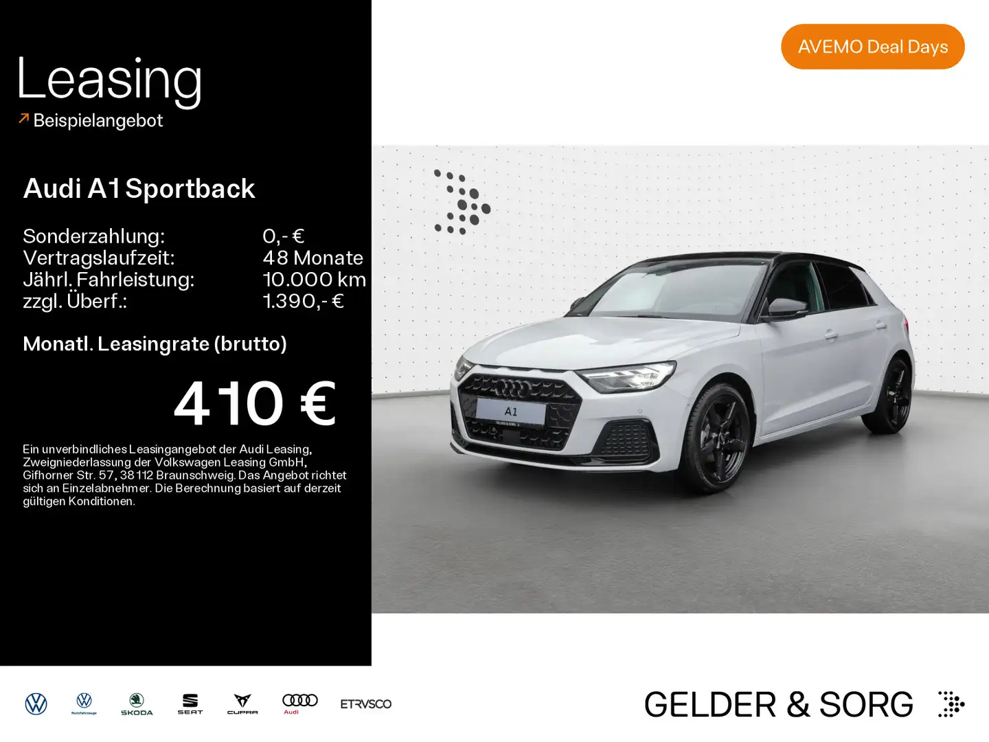 Audi A1 30 TFSI S-tr. advanced *LED*SHZ*EPH Weiß - 1