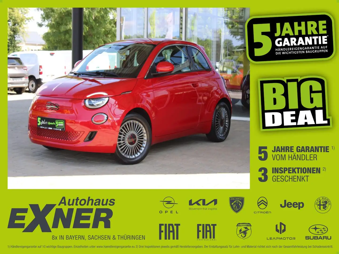 Fiat 500e RED - 23,8 kWh Navi+KlimaA+LM+PDC+AUT+SpurH Roşu - 1