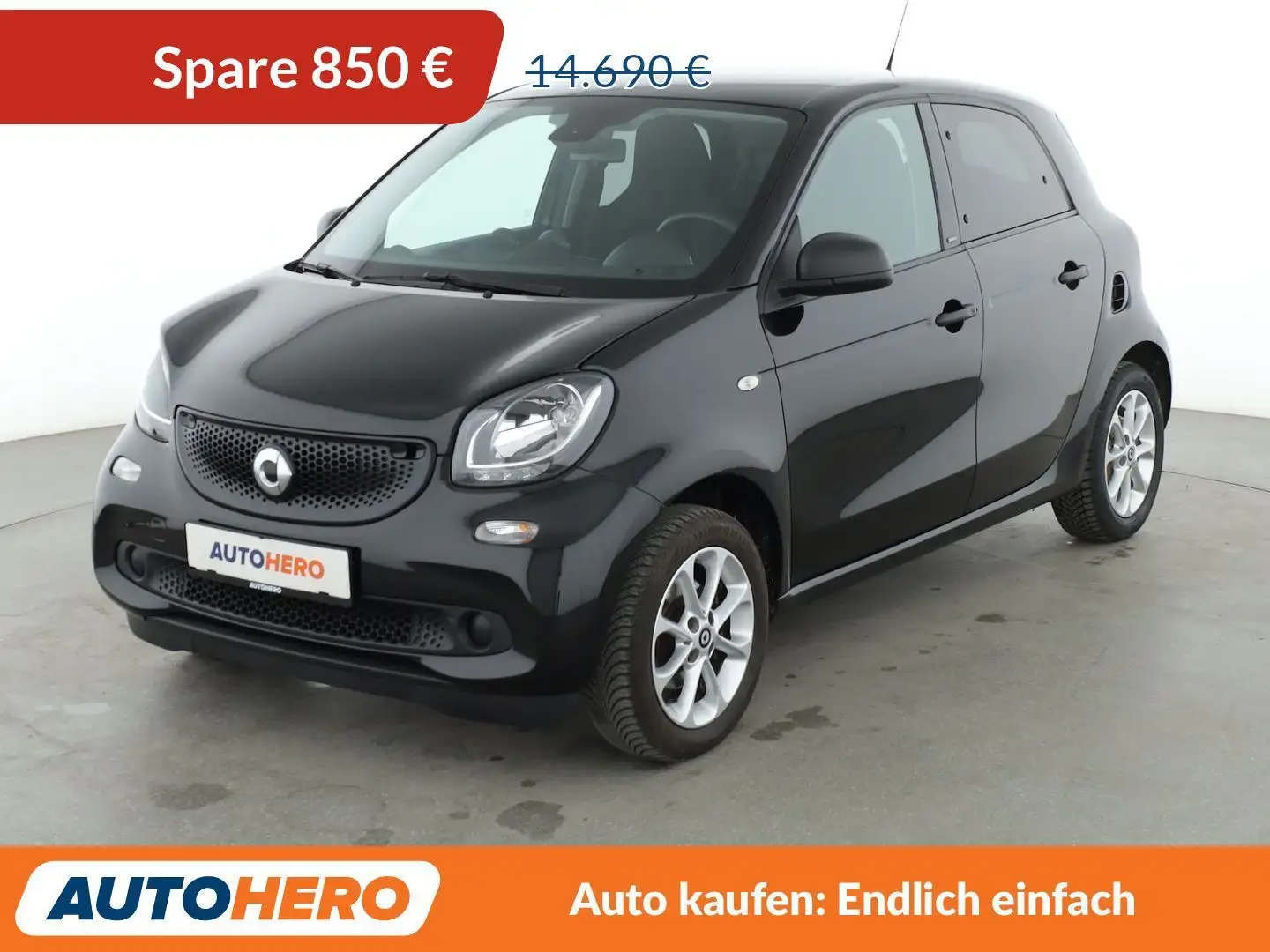 smart forFour 0.9 Turbo passion Aut.*NAVI*KLIMA*TEMPO*GARANTIE* Schwarz - 1