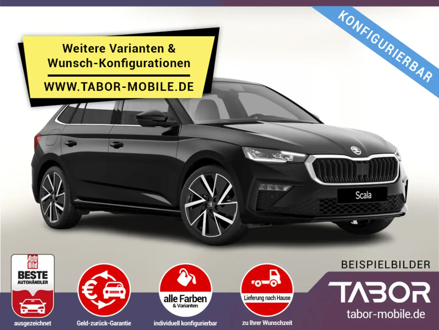 Skoda Scala 1.0 TSI 116 Selec LED SHZ PDC Temp SunSet Blau - 1