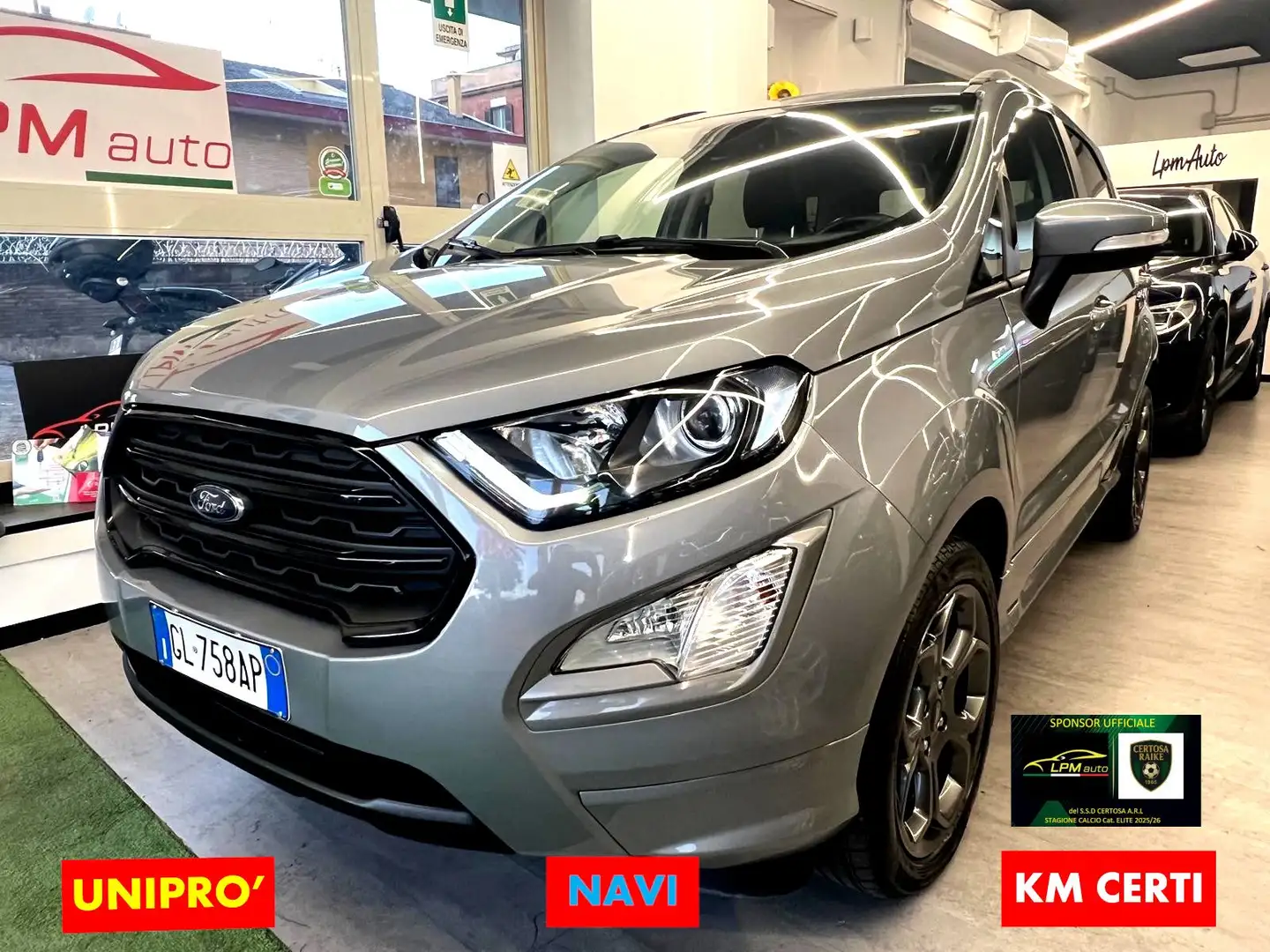 Ford EcoSport 1.0 ECOBOOST 125cv ST-Line UNIPRO AZIENDALE NAVI Gris - 1