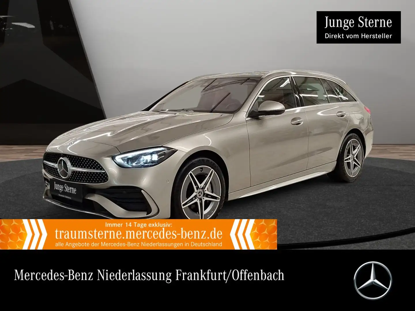 Mercedes-Benz C 300 e T AMG+PANO+AHK+LED+KAMERA+KEYLESS+9G Silber - 1