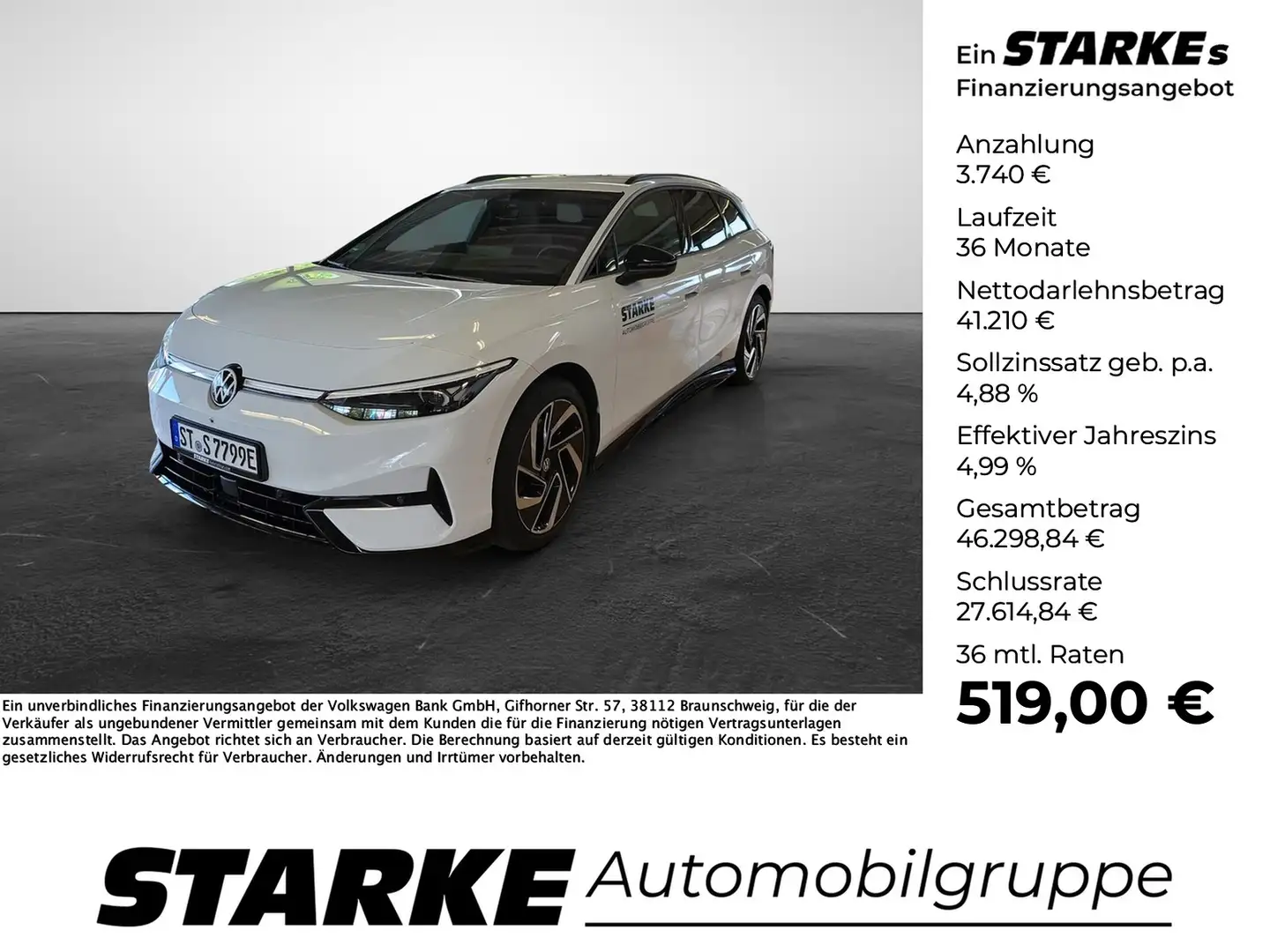 Volkswagen ID.7 Tourer Pro Weiß - 1