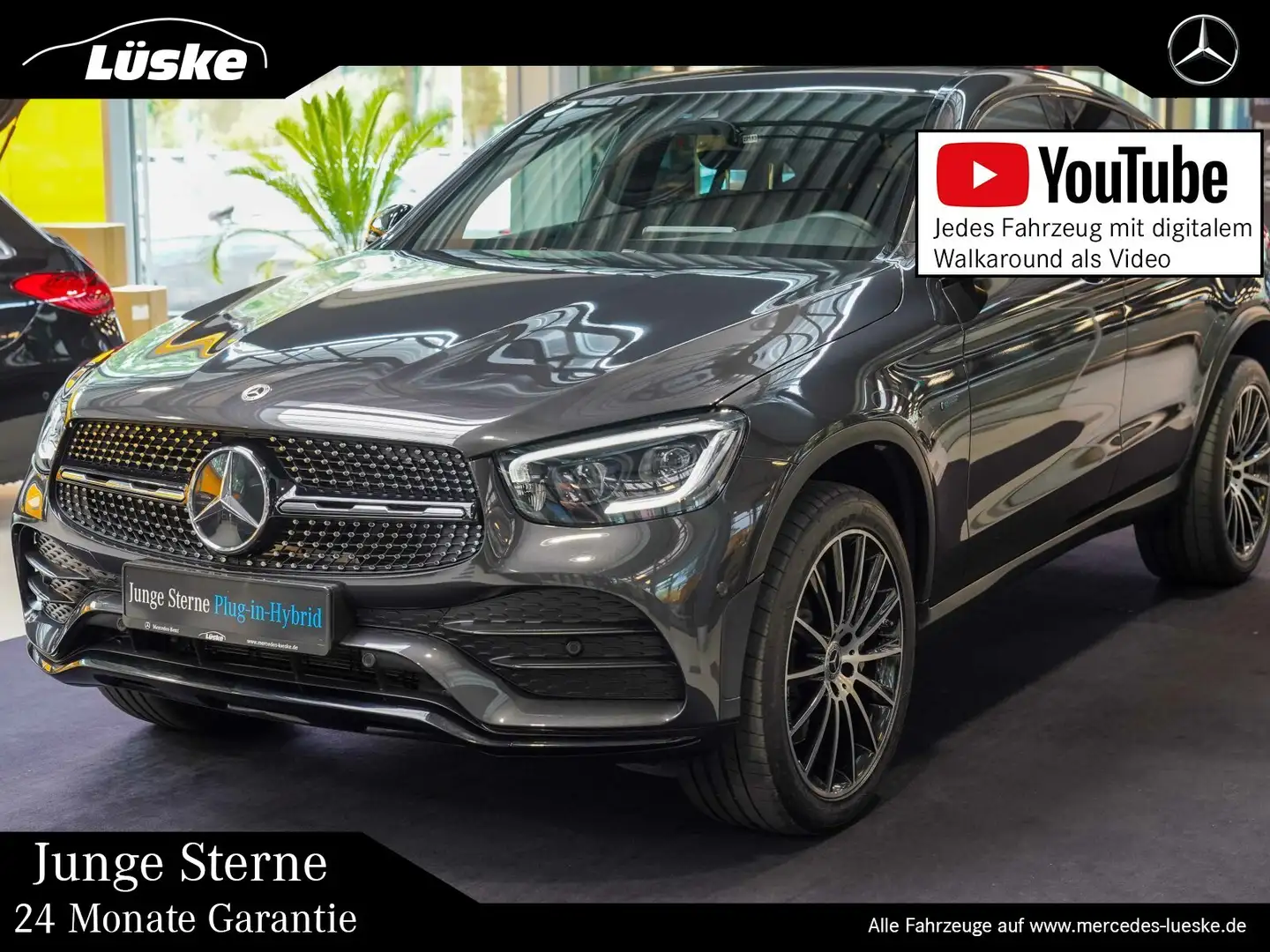 Mercedes-Benz GLC 300 GLC 300 de 4M Coupé AMG Line Night MULTIBEAM AHK Gris - 1