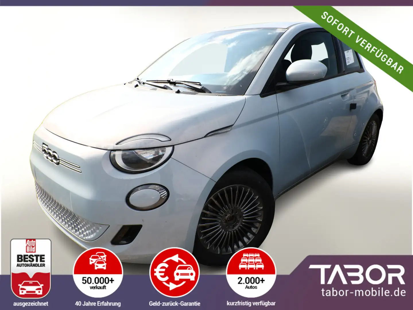 Fiat 500e 42kWh 118 Icon Nav Klima Temp DigCo 16Z BT Blau - 1