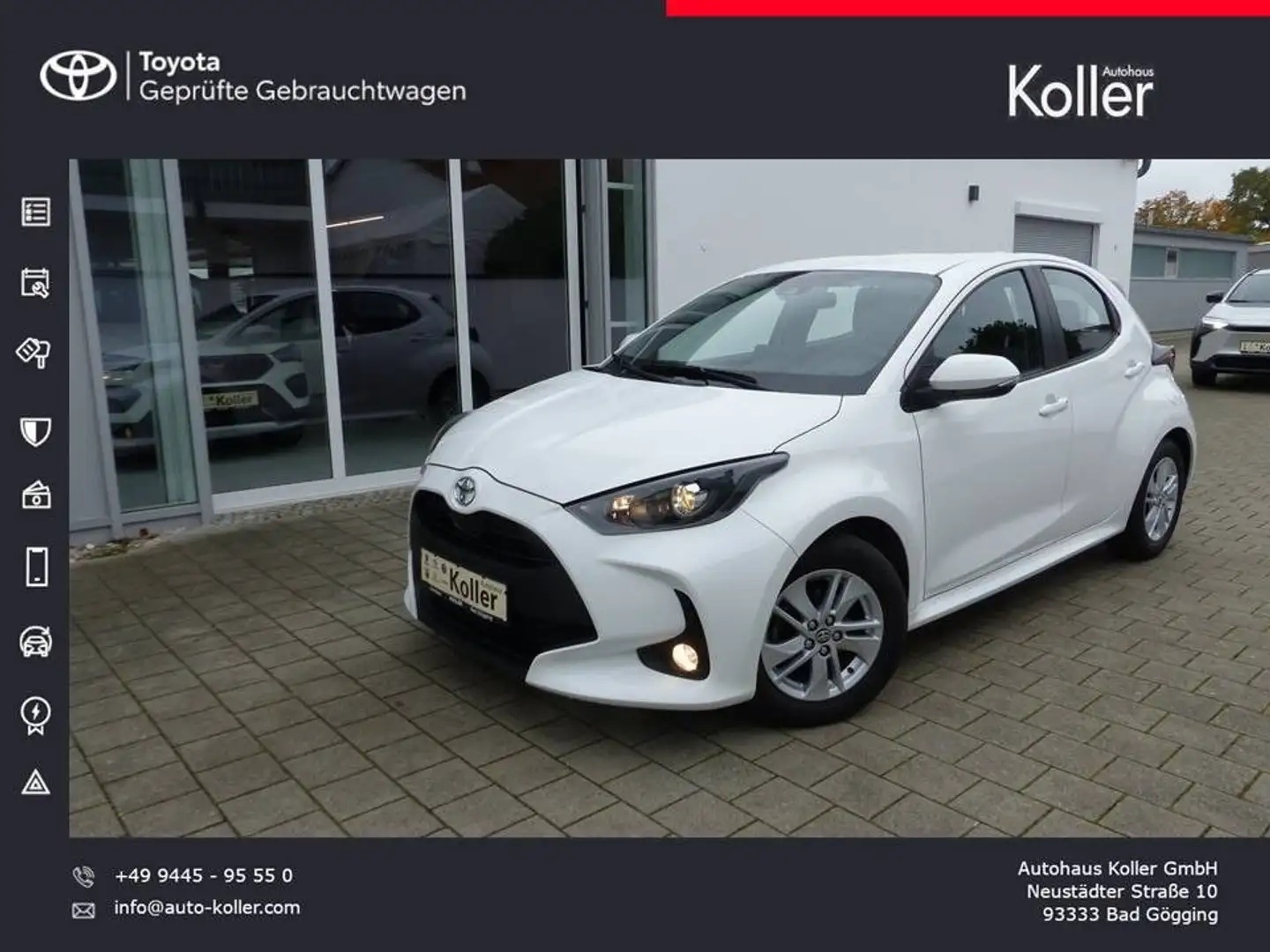 Toyota Yaris 1.5 Comfort Klima DAB Kamera SHZ AHK Alu Weiß - 1