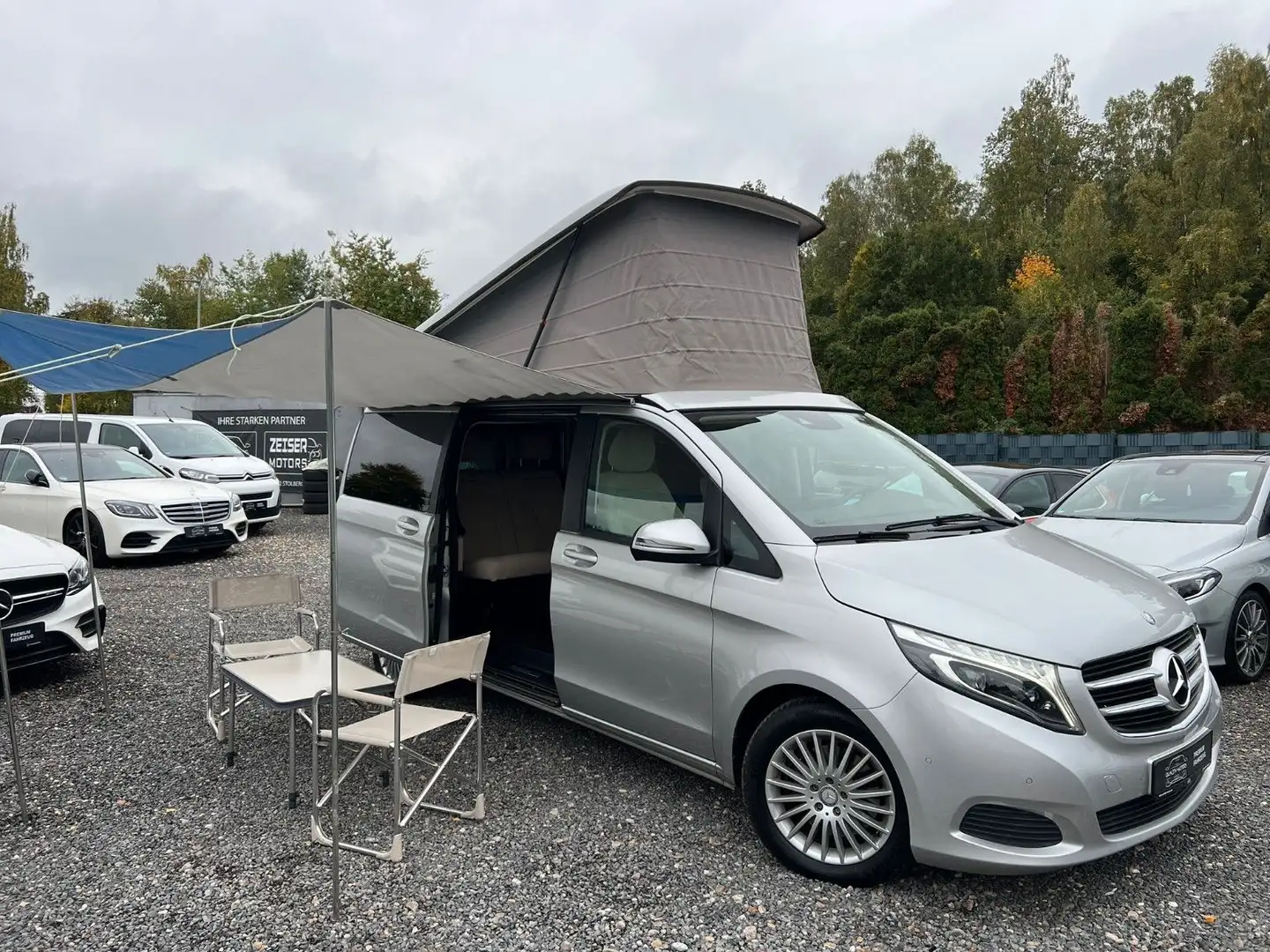 Mercedes-Benz V 220 MARCO POLO EDITION-KÜCHE-AUSGEBAUT-BETT Argent - 1