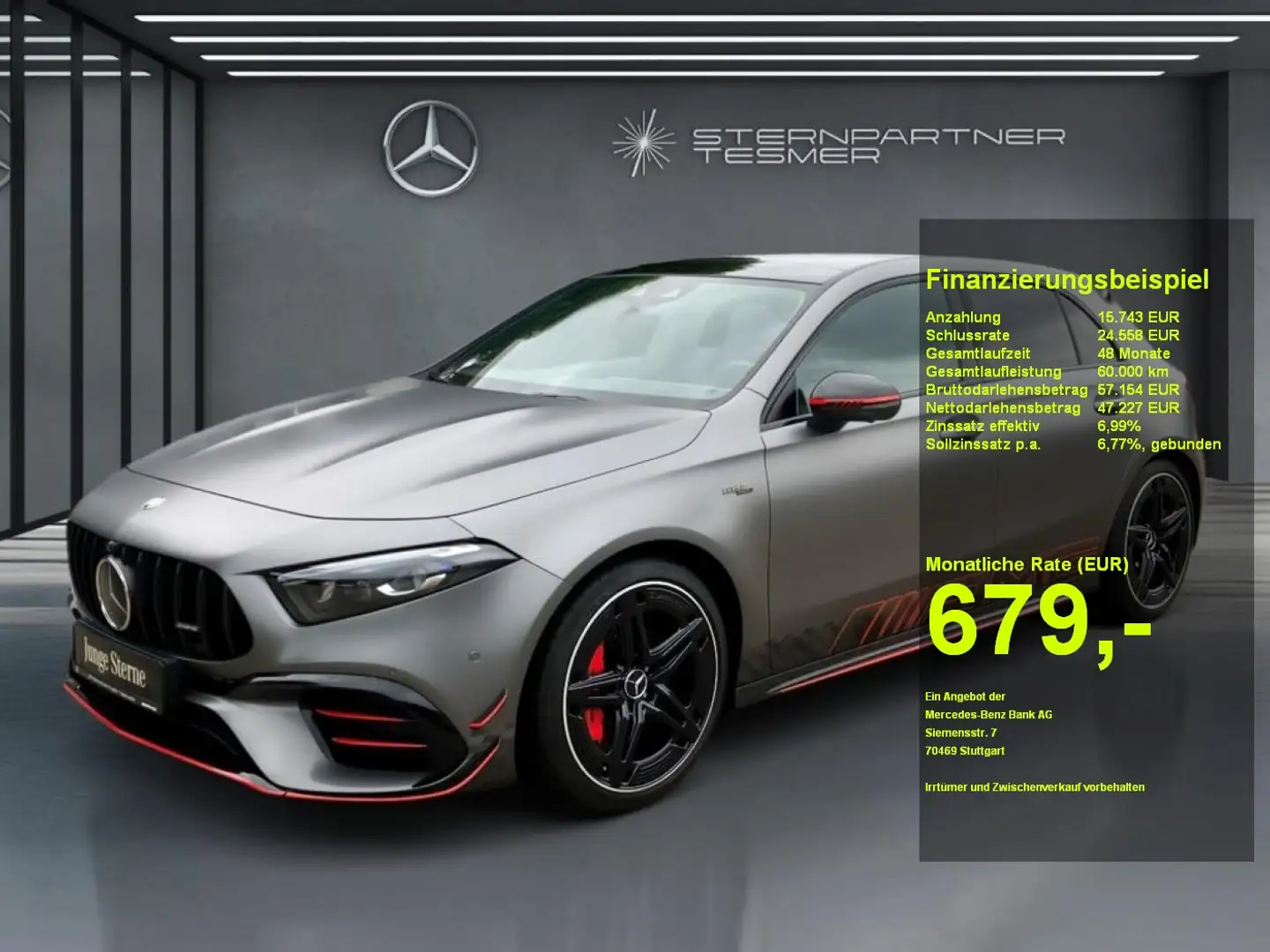 Mercedes-Benz A 45 AMG AMG A 45 S 4M Street Style HuD 360° Pano M-LED Серый - 1