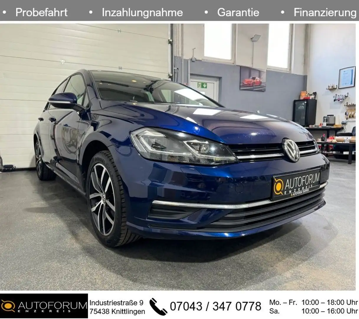 Volkswagen Golf 1.5 TSI ACT DSG Sound *LED*SHZ*NAVI* Blau - 1