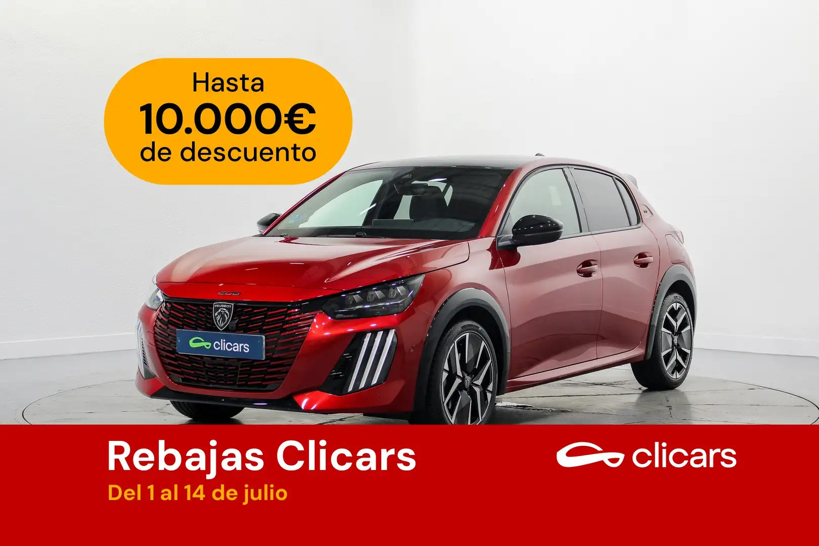 Peugeot 208 1.2 Hybrid GT e-DCS6 100 Rojo - 1