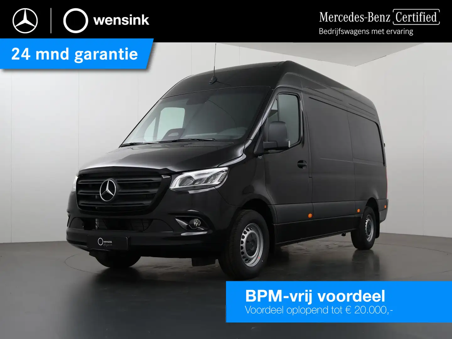 Mercedes-Benz Sprinter 319 L2H2 RWD SELECT | BPM VRIJ | LED | DISTRONIC | Noir - 1