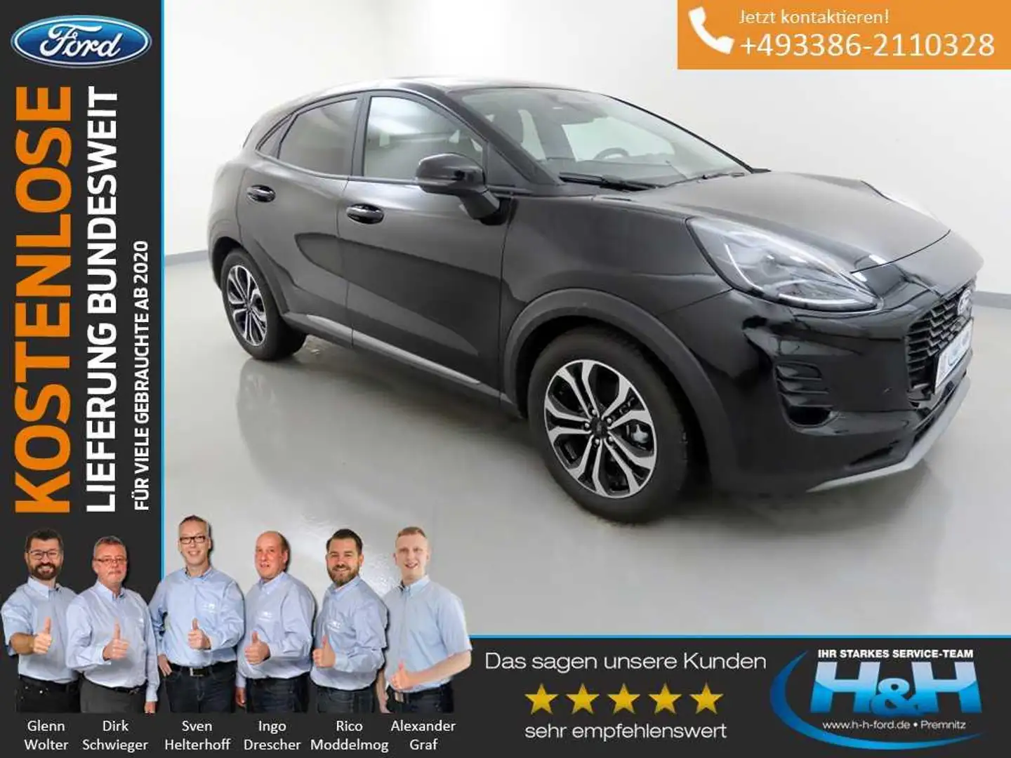 Ford Puma 1.0 M-Hybrid Titanium Kam+LED Schwarz - 1