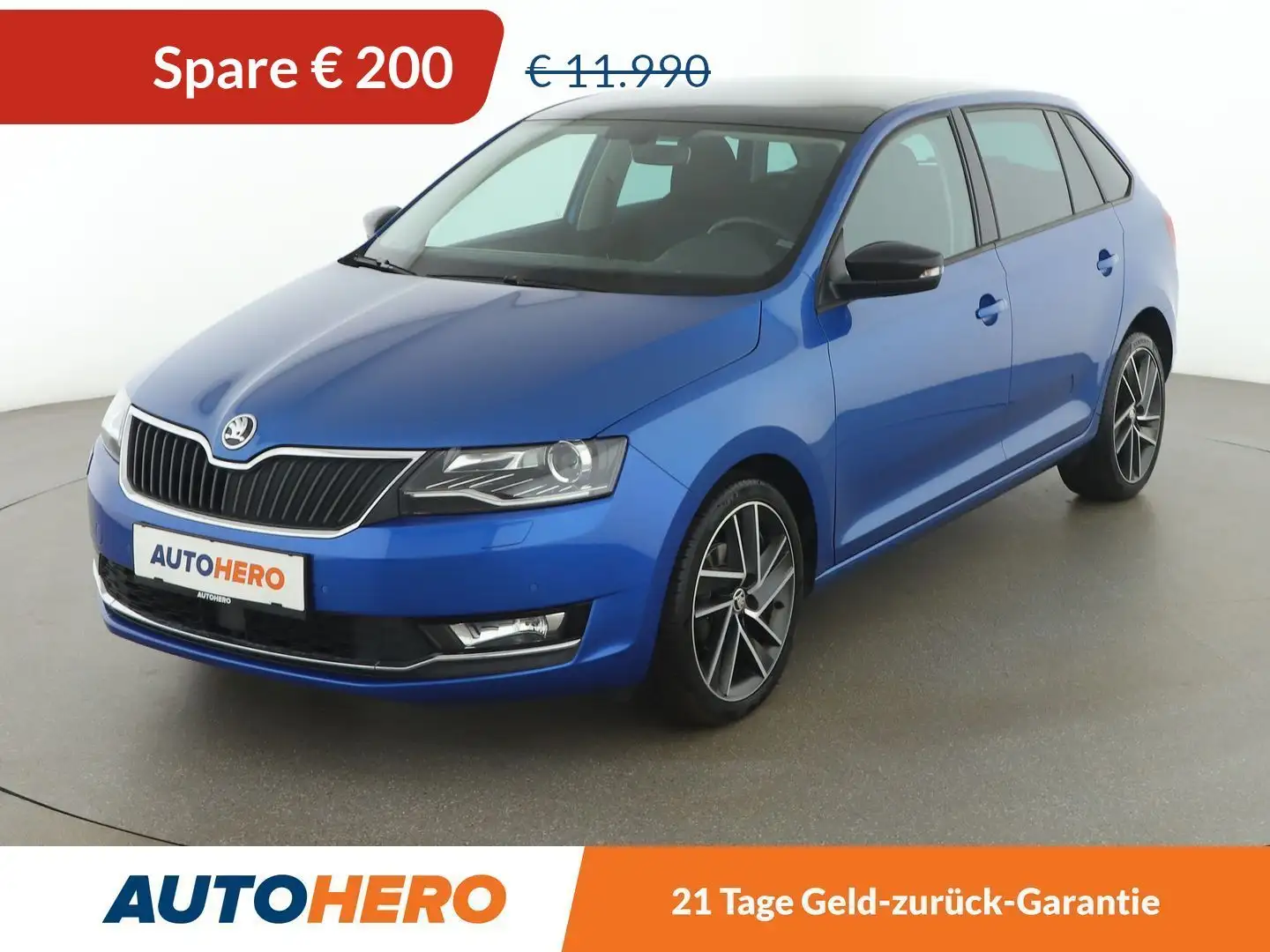 Skoda Rapid/Spaceback 1.0 TSI Sport *TEMPO*CAM*CARPLAY&AUTO* Blau - 1