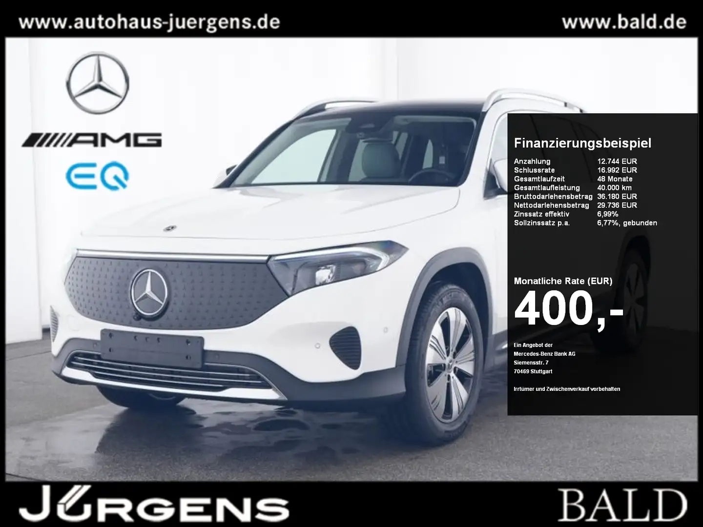 Mercedes-Benz EQB 300 4M Progressive-Advanced+/LED/Pano/AHK/18 Wit - 1