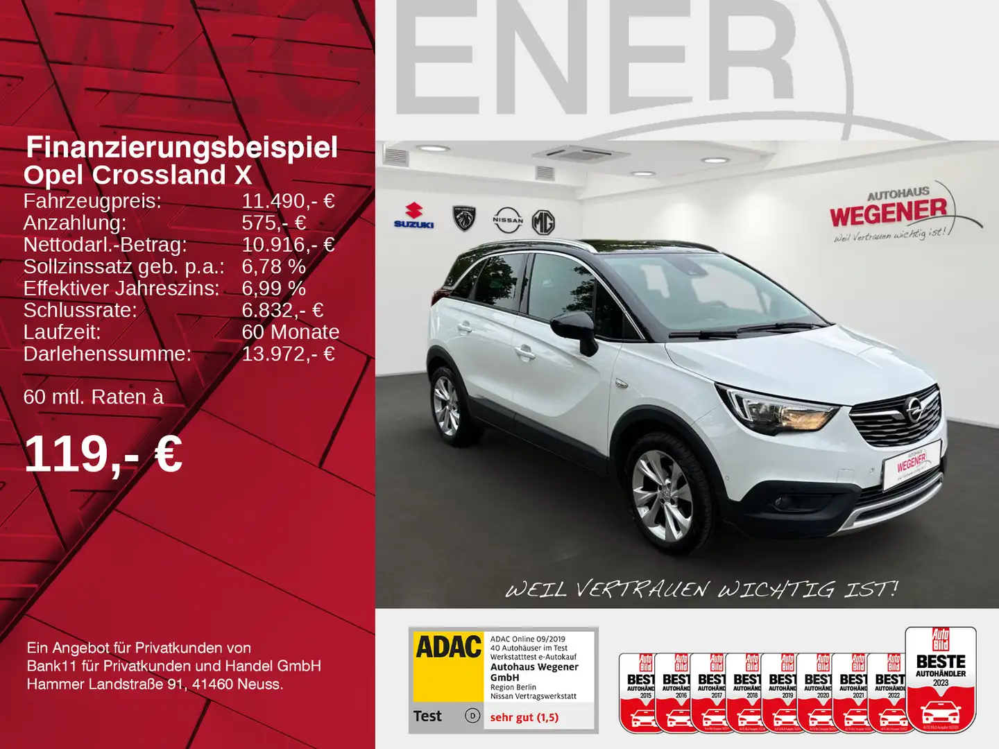 Opel Crossland X Innovation NAVI KAMERA SHZ LHZ AHK Blanc - 2