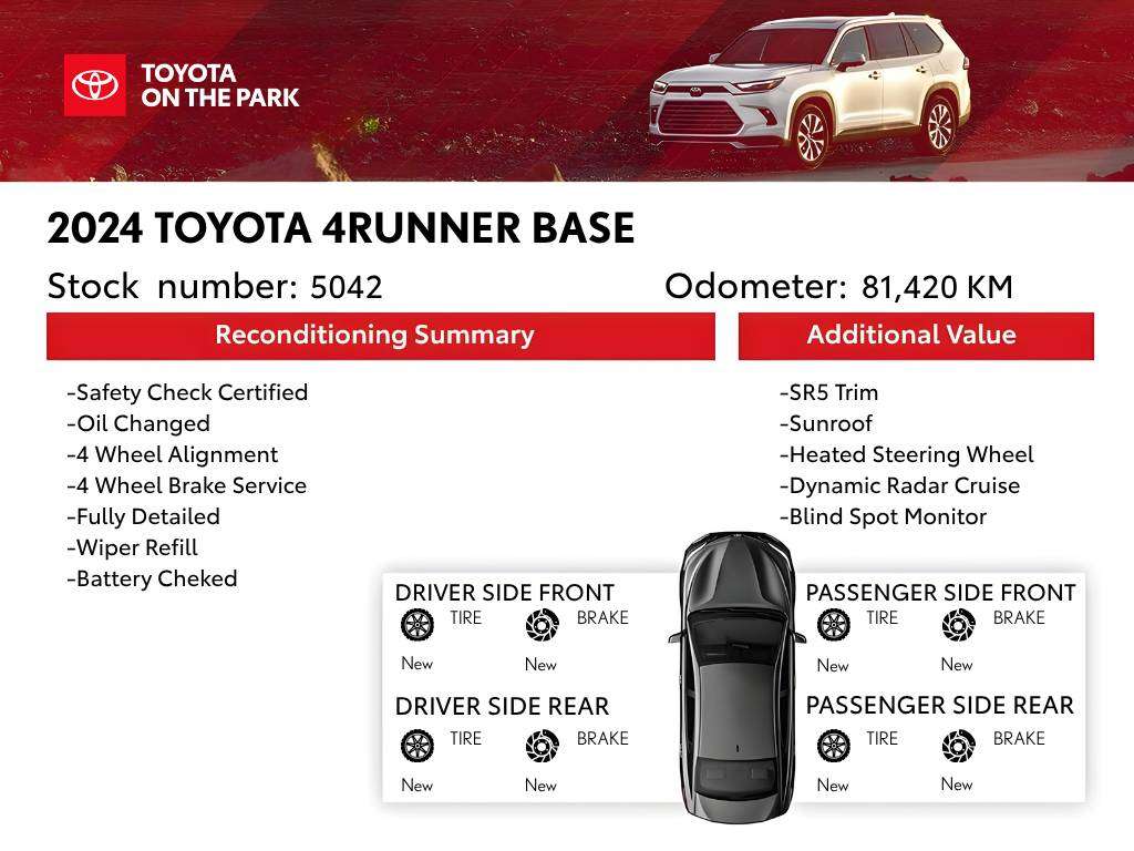used 2024 Toyota 4Runner car, priced at $49,495