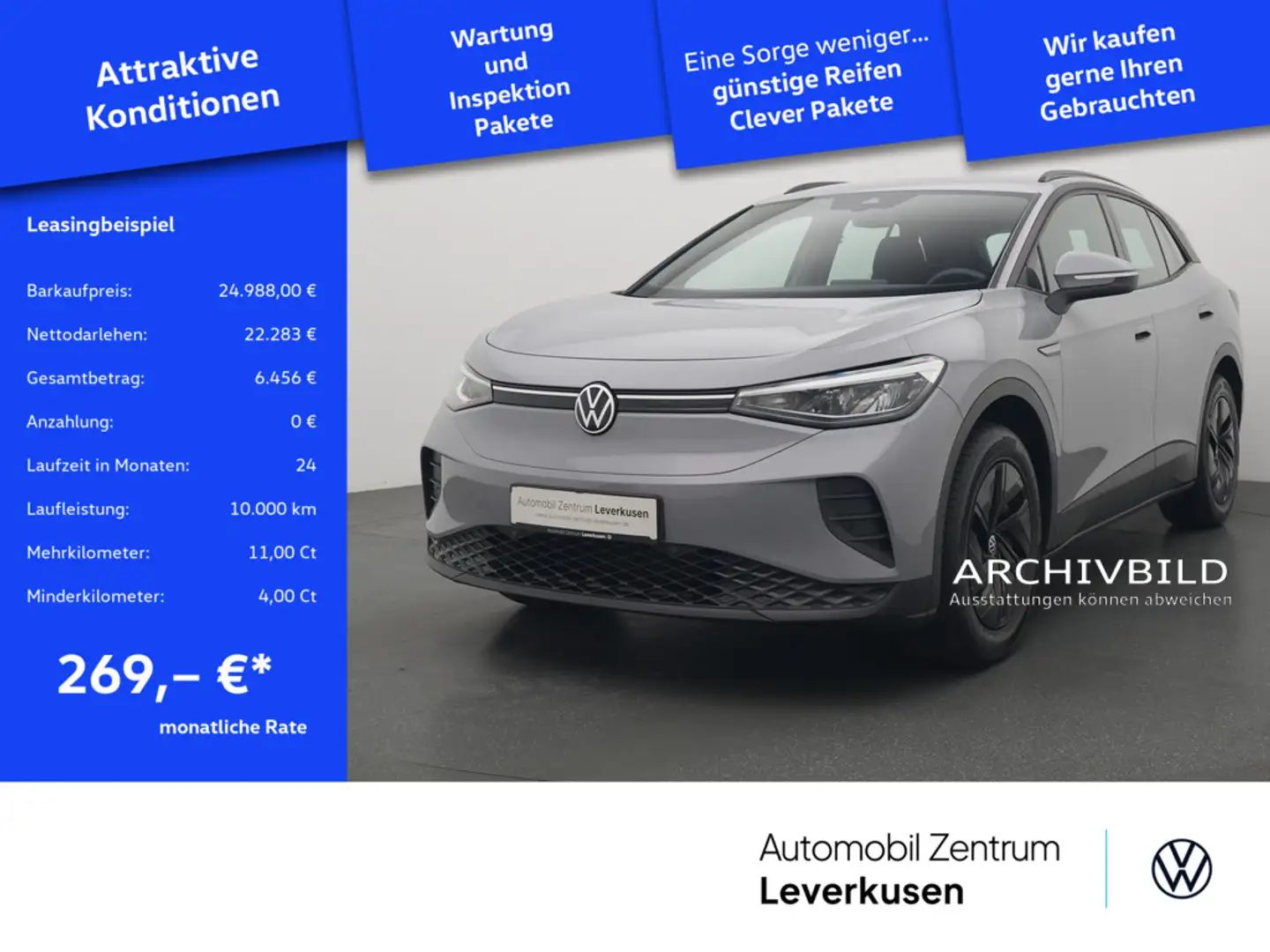 Volkswagen ID.4 Pure Performance VIRT ACC LED CARPLAY PD Grau - 1