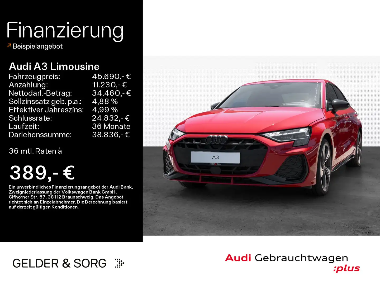 Audi A3 35 TFSI S line SONOS|MATRIX|VIRTUAL Rot - 1
