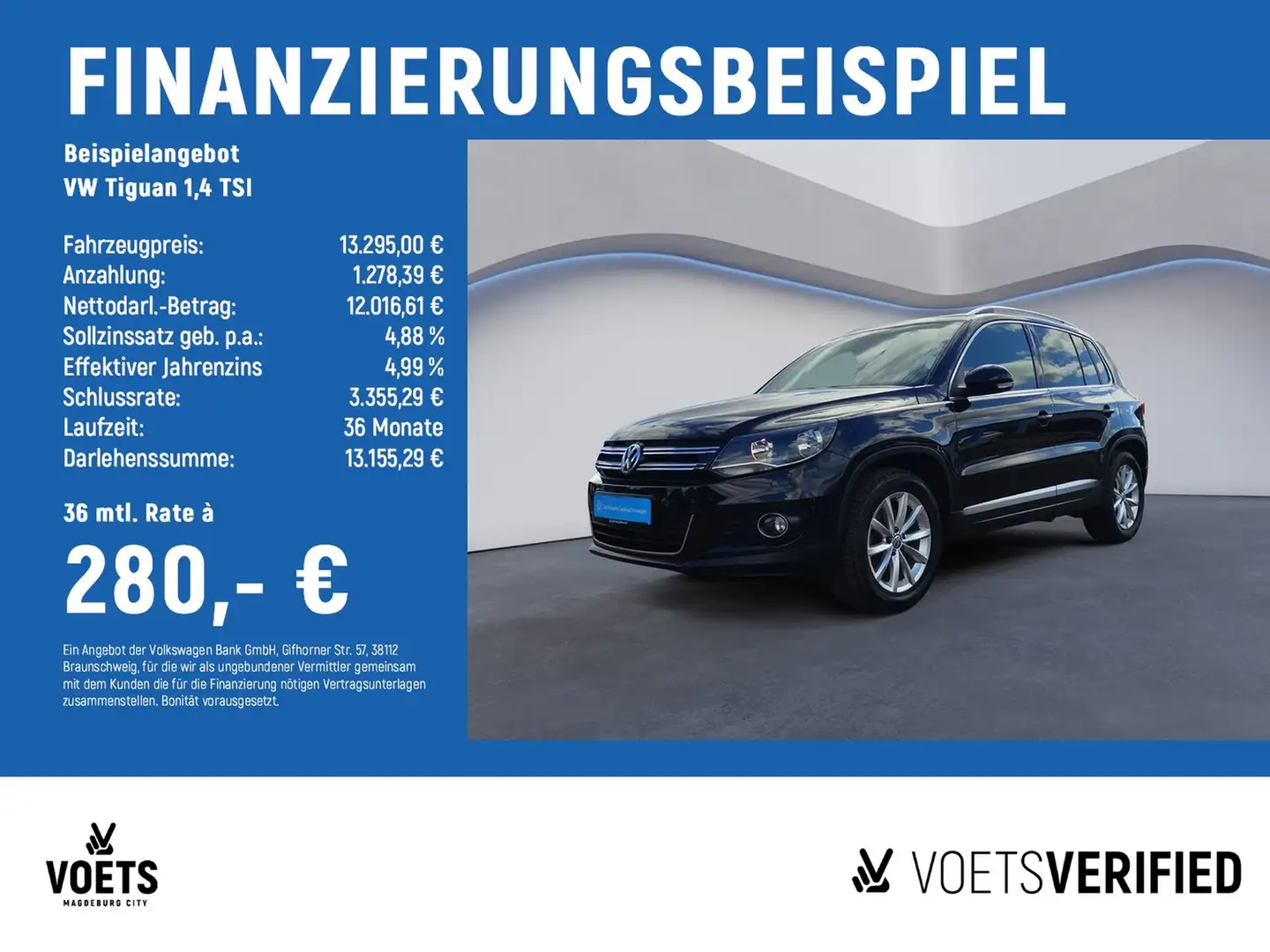 Volkswagen Tiguan 1,4 TSI Lounge Sport & Style BMT NAV+KAM+CLIMAT... Noir - 2