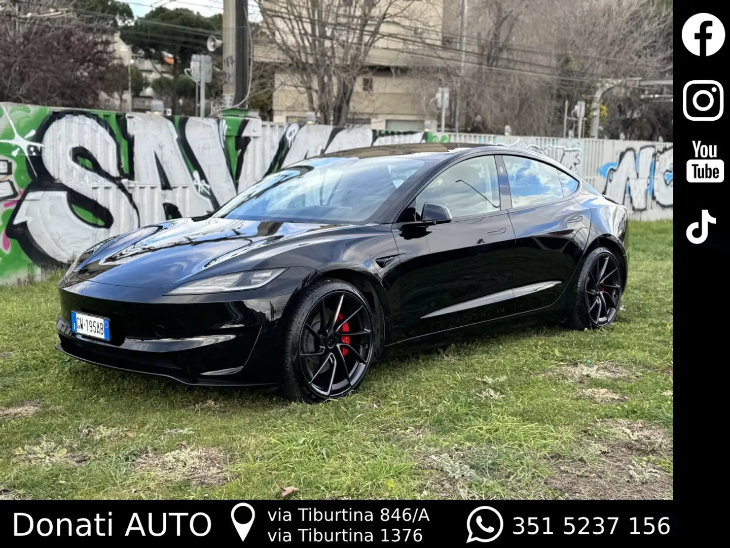 Tesla Model 3 PERFORMANCE RICARICHE TESLA GRATUITE Noir - 2
