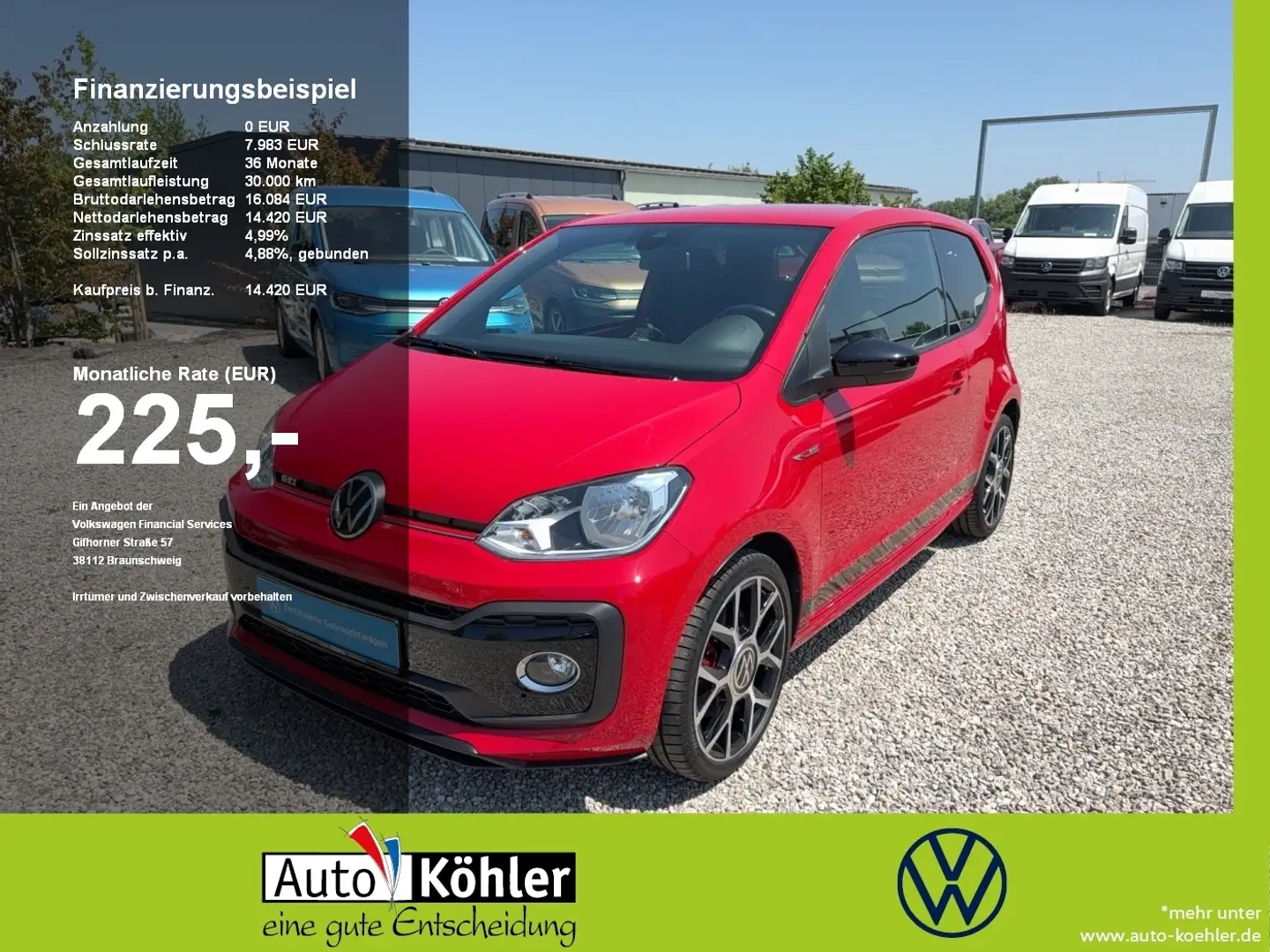 Volkswagen up! GTi Coming home (Licht- u Regensensor) Rot - 1