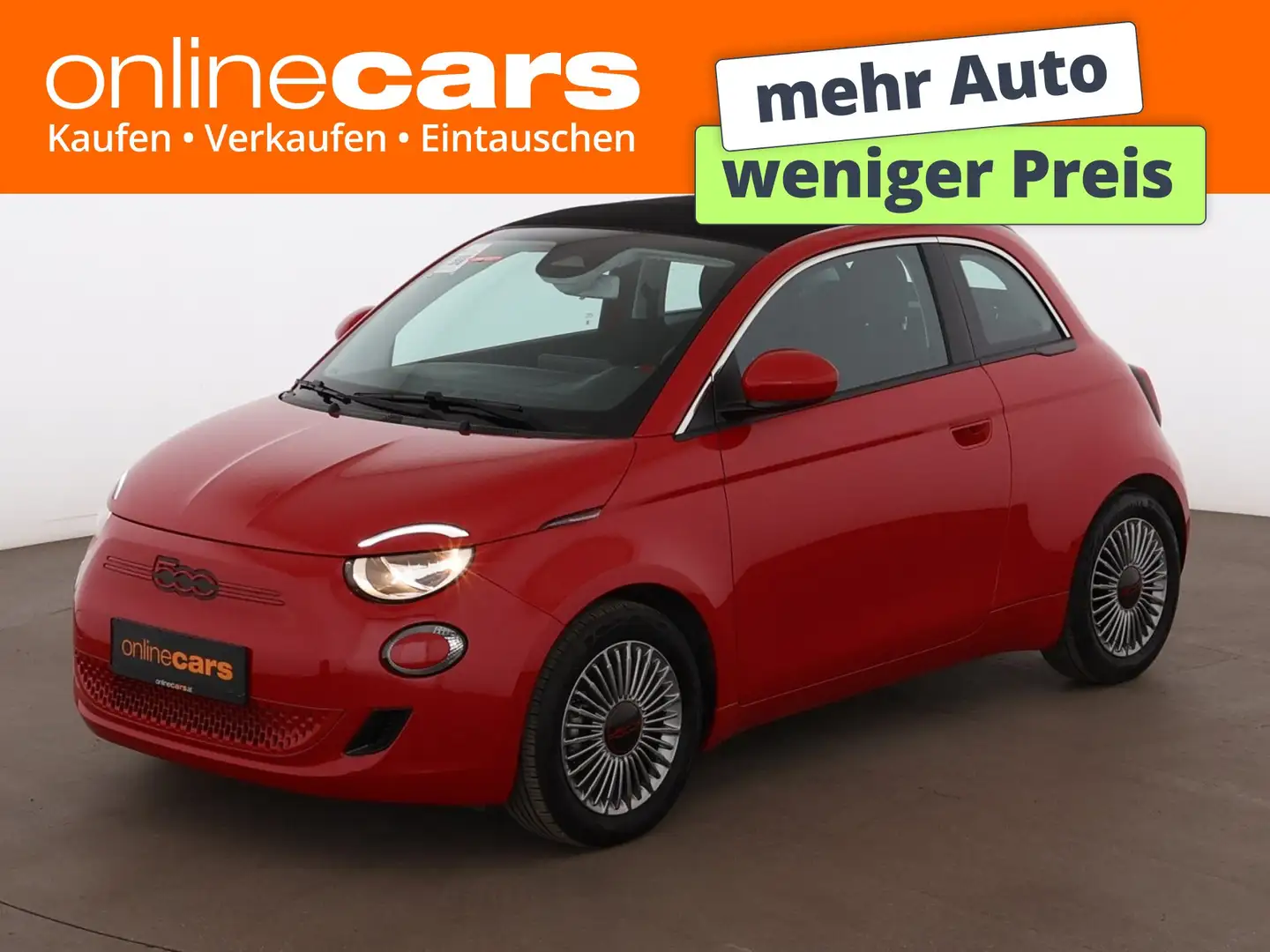Fiat 500e Cabrio Aut NAVI SITZHZG TEMPOMAT KLIMA Rot - 1
