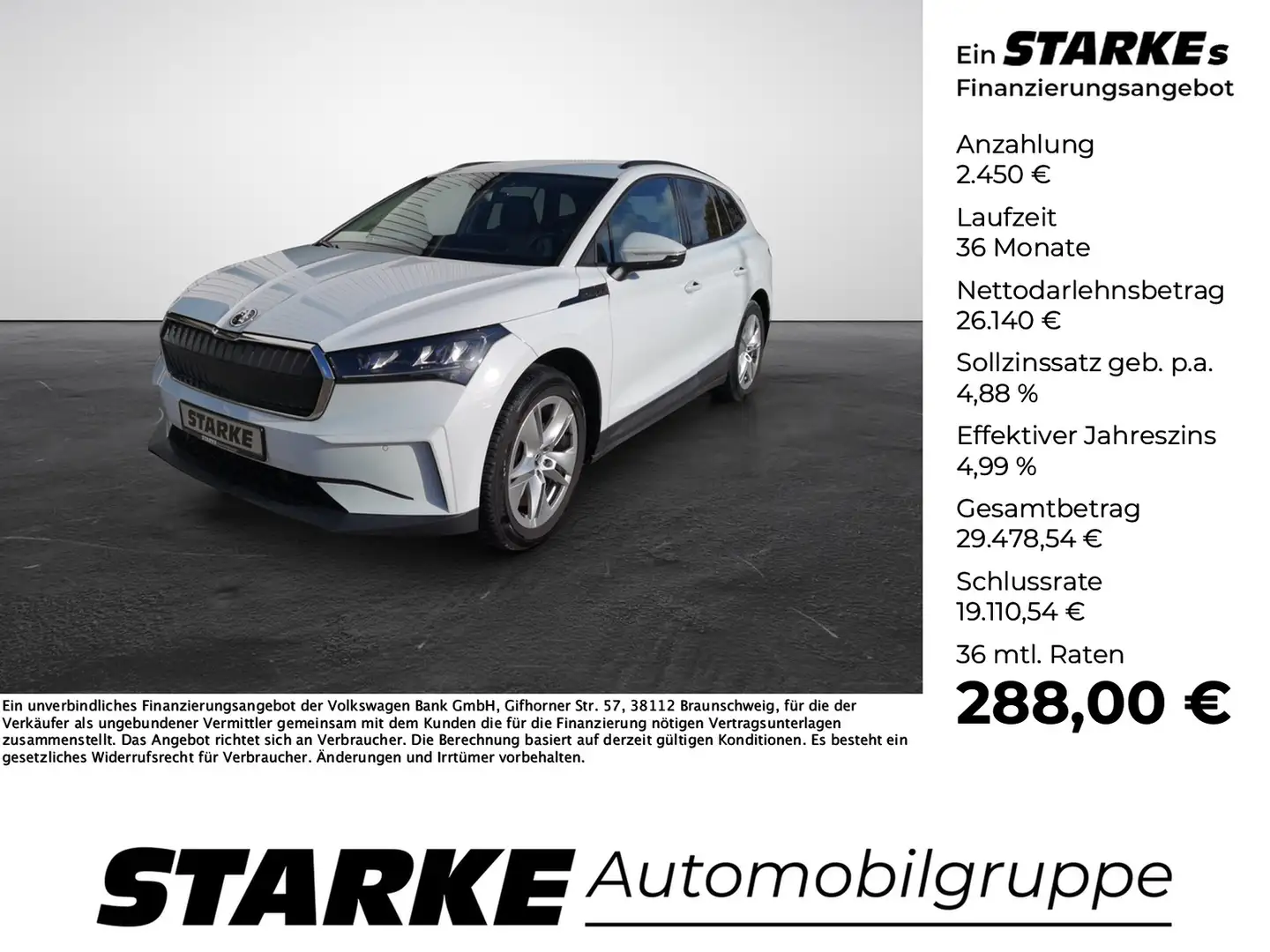 Skoda Enyaq 50 Loft Weiß - 1