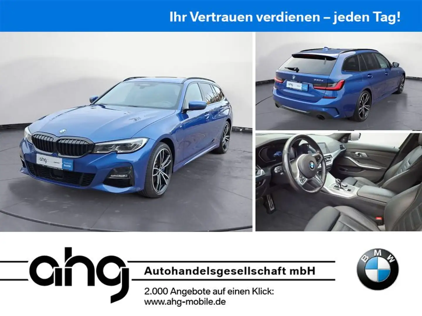 BMW 330 e xDrive Touring M Sport A. Innovationsp. AHK Blauw - 1