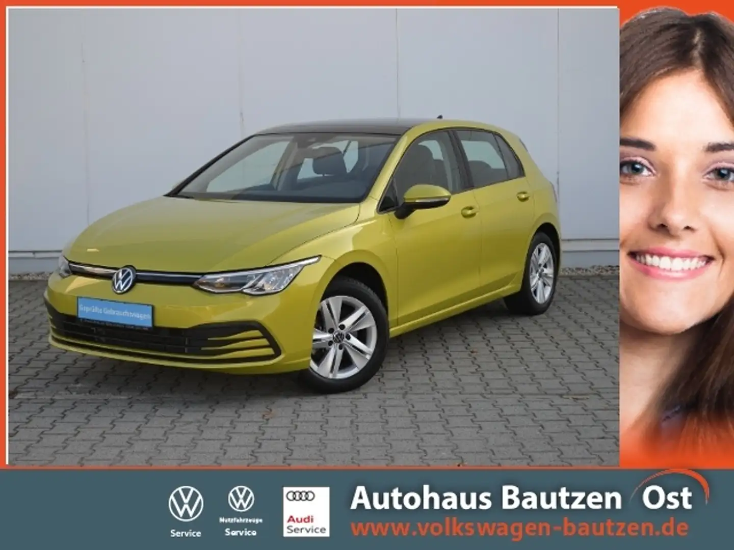 Volkswagen Golf VIII 2.0 TDI 150 PS DSG AHK/PANORAMA/LED/NAVI-PRO Amarillo - 1