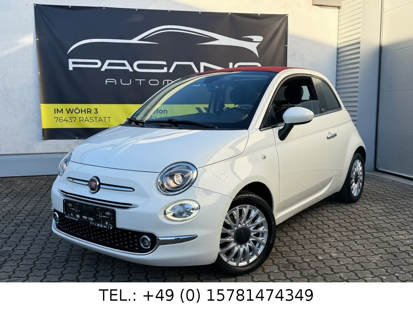 Fiat 500 /TÜV NEU/PDC/NAVI/CABRIO/VOLL!/ Blanc - 1