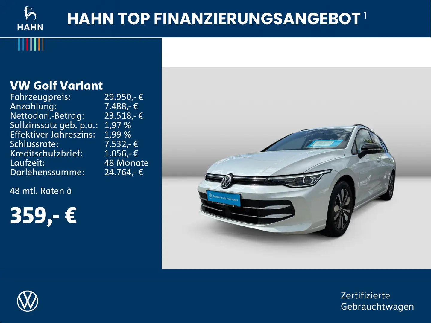 Volkswagen Golf Variant Golf VIII Variant Goal 2.0TDI DSG AHK AREA MATRI Weiß - 2
